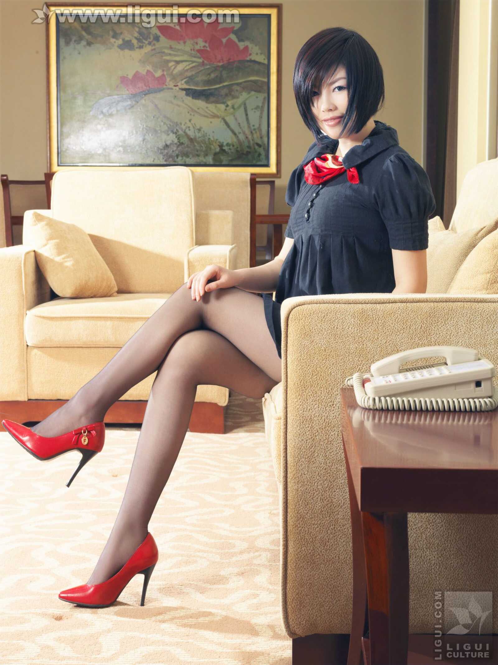 Model 慕子《经典家居中的丝袜演绎》 [丽柜LiGui第1张
