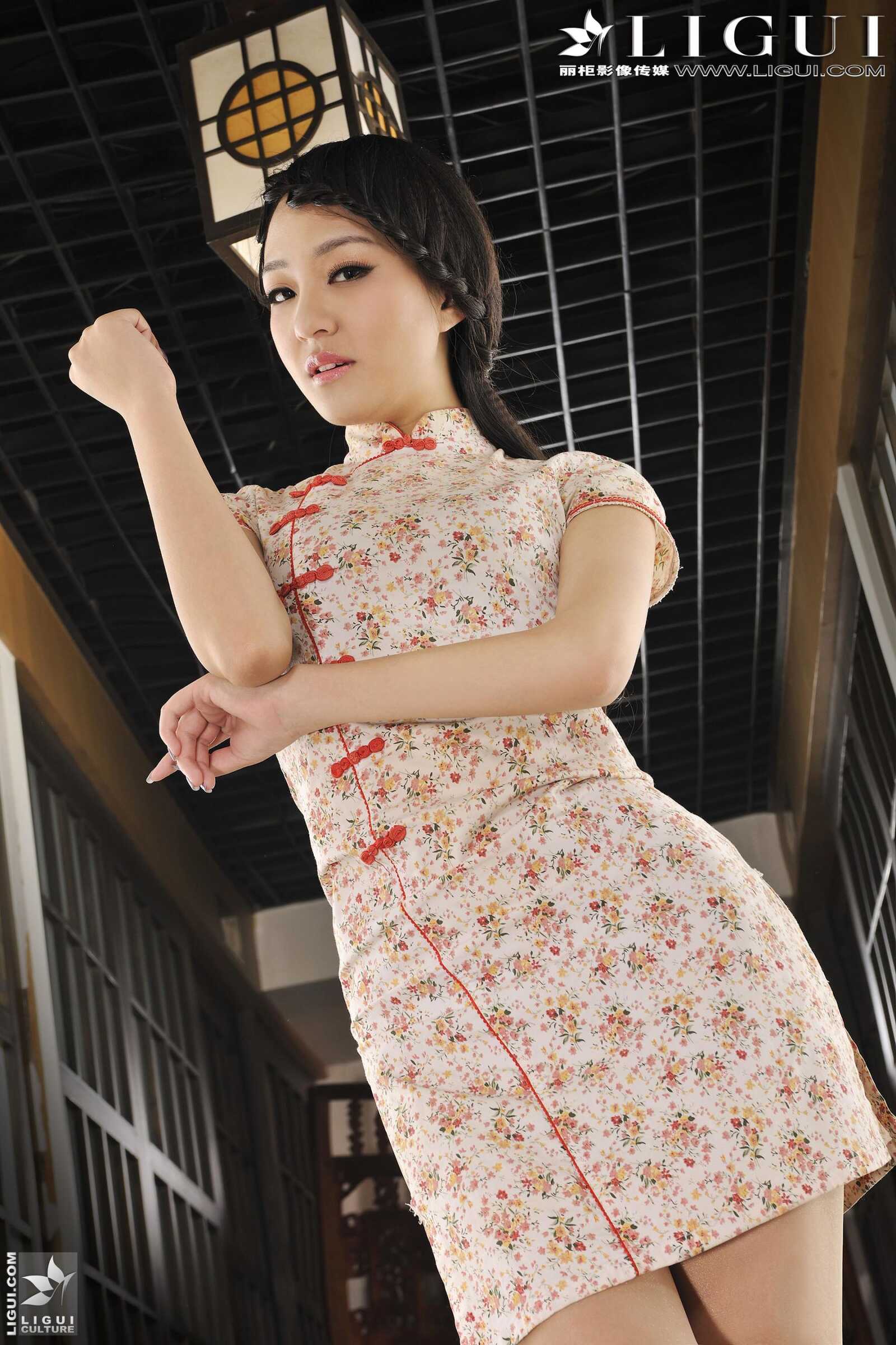 [丽柜贵足LiGui] Model Amily《民国旗袍丝足》上下全第17张