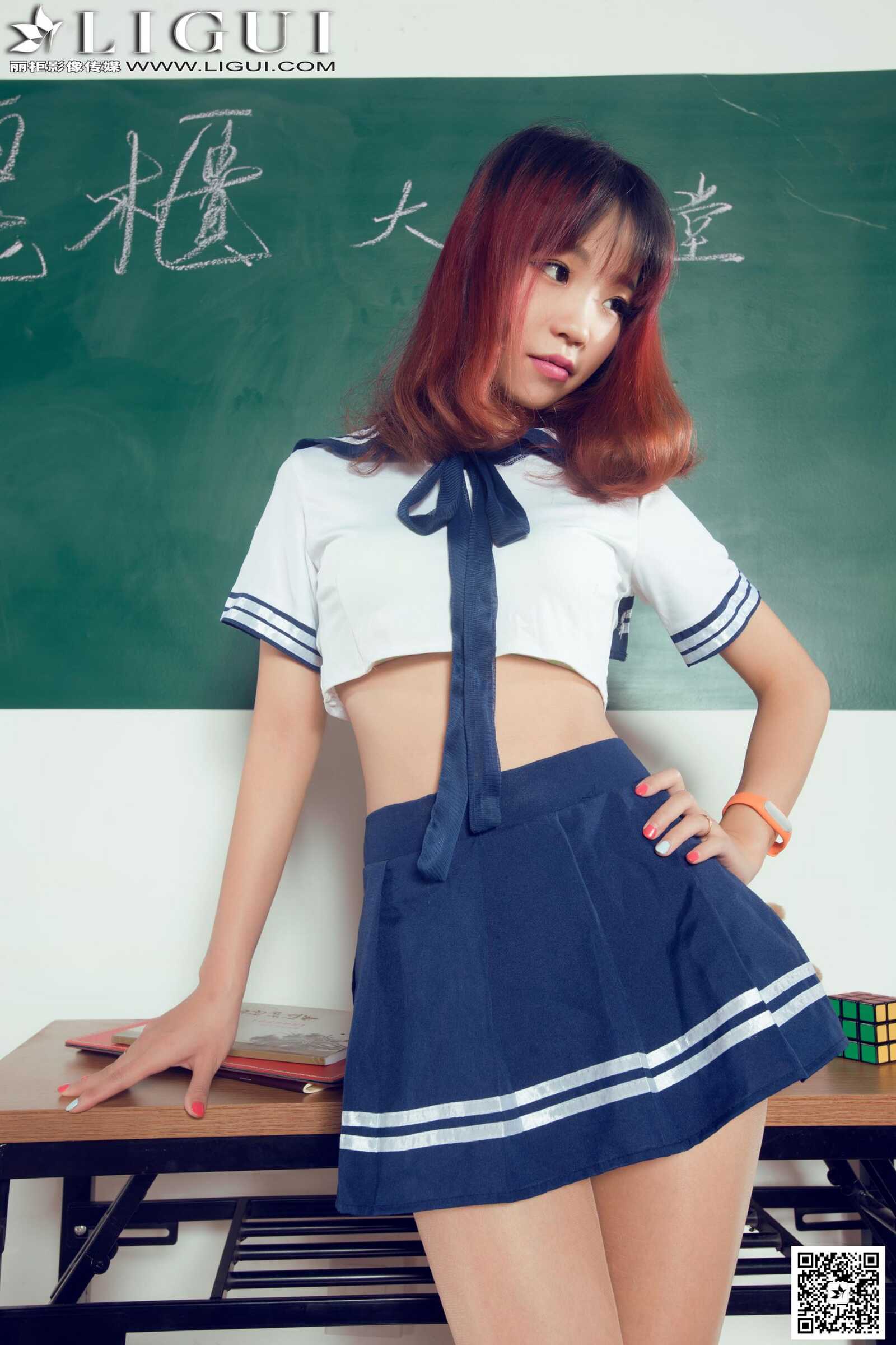 Model Liya《教室里的水手服校花》上下全集 [丽柜第14张