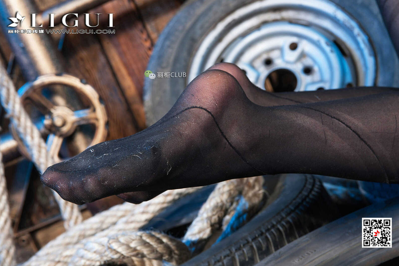 Model 袁颖芬《黑丝绳艺》 [丽柜Ligui] 写真集第9张