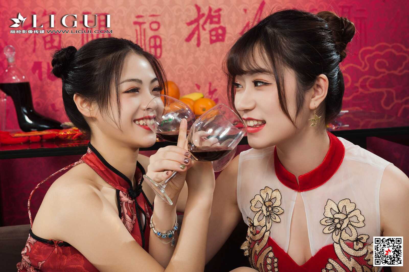 潘潘&amp;amp;安娜《旗袍姐妹花庆新年》 [丽柜Ligui]第1张