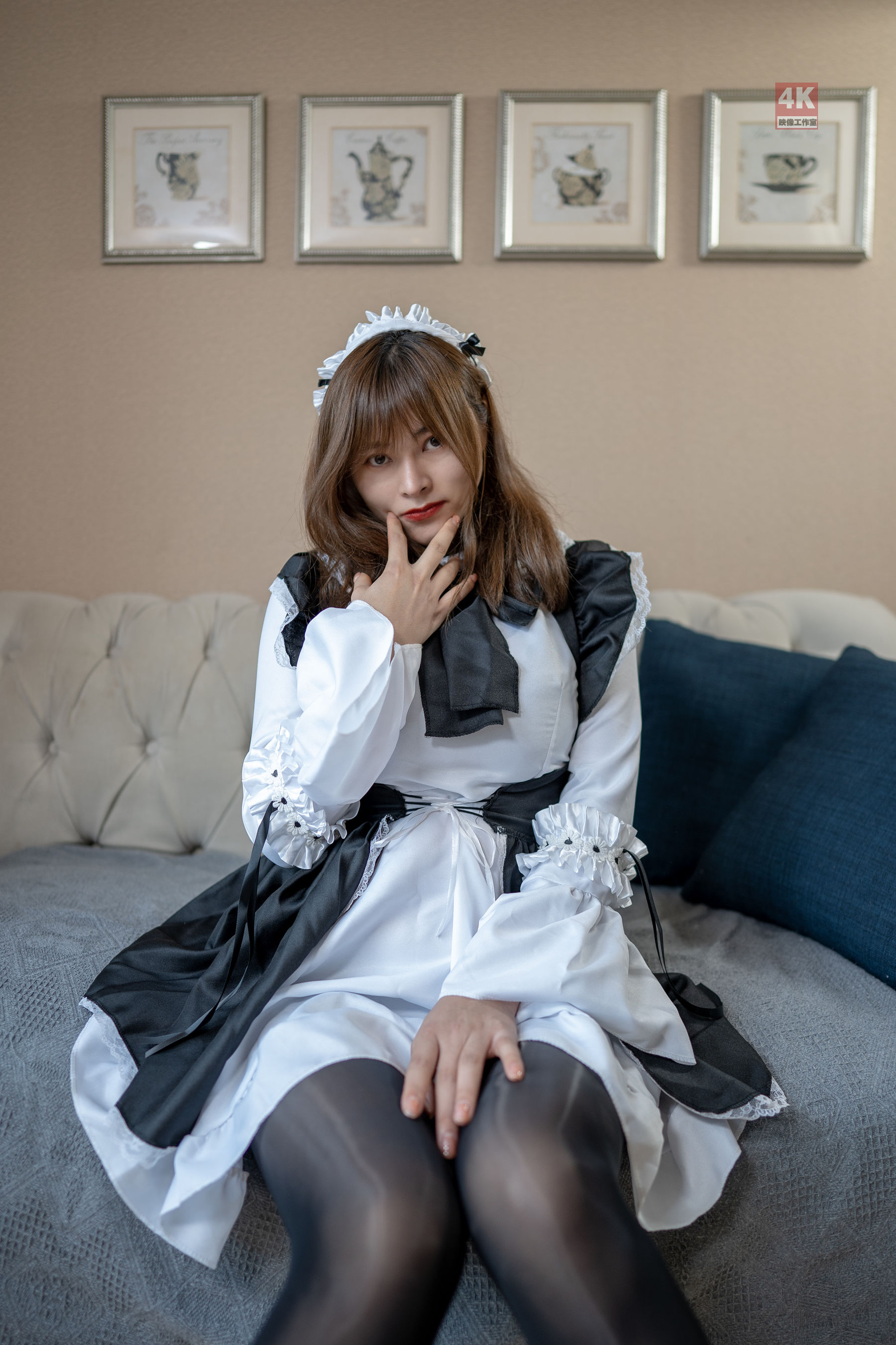 [丽柜Ligui] 网络丽人 Model 奈沐子 《女仆裙装》第5张