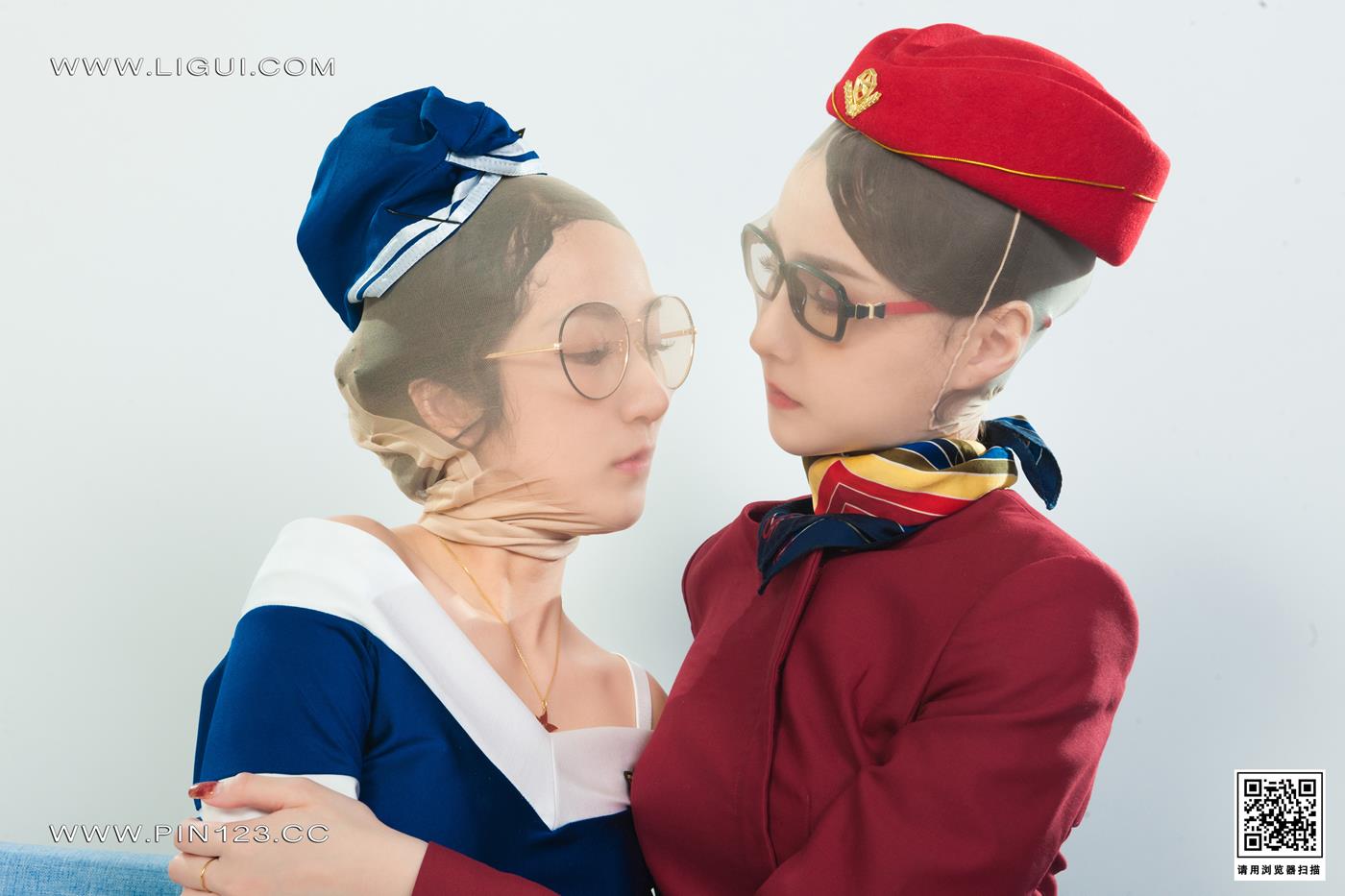 [Ligui丽柜]2022.11.11 双生花-空中丝欲 汐汐＆心心第20张