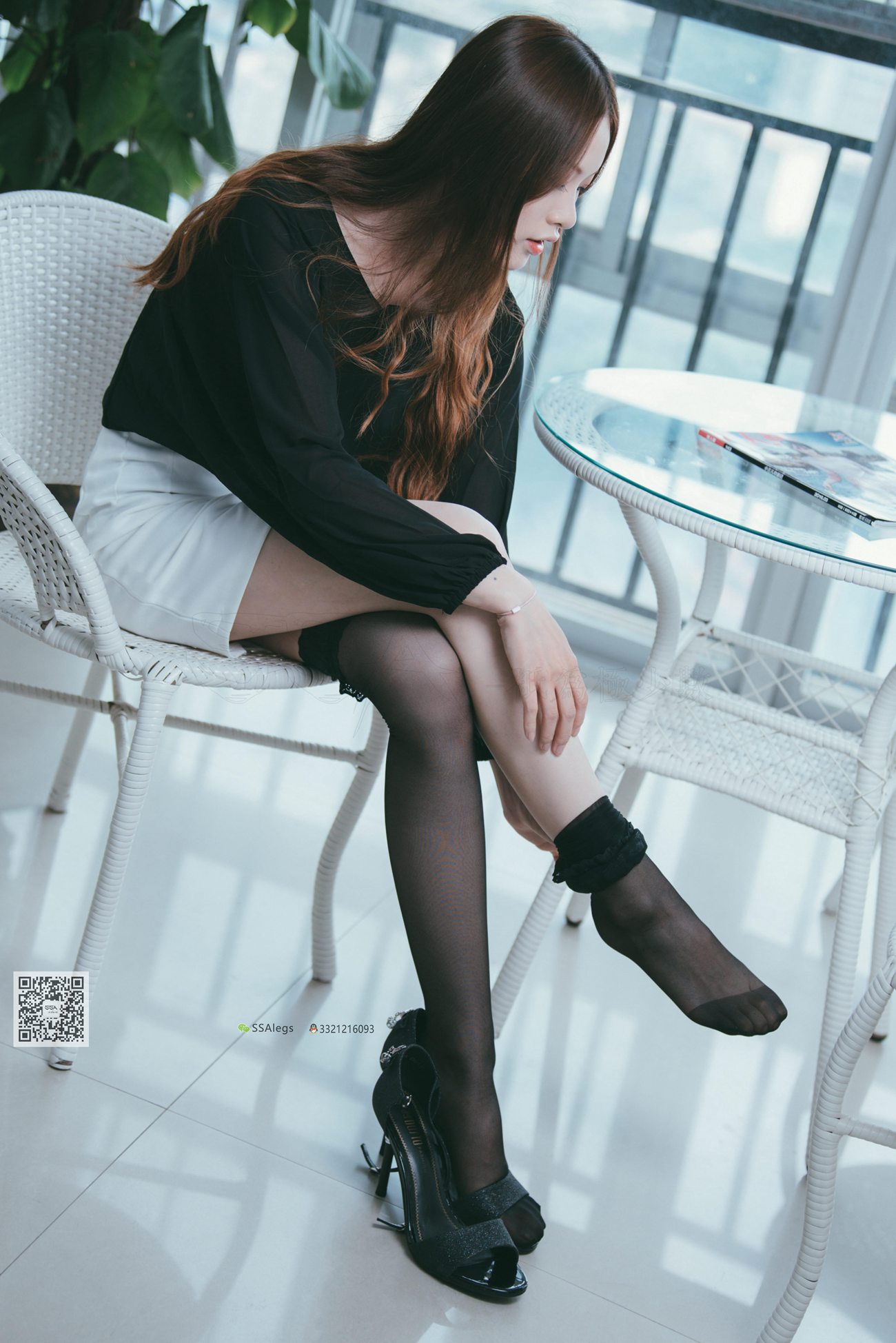 [SSA丝社]超清写真 NO.001 办公室职业装《绫》长筒黑丝[98P]第6张