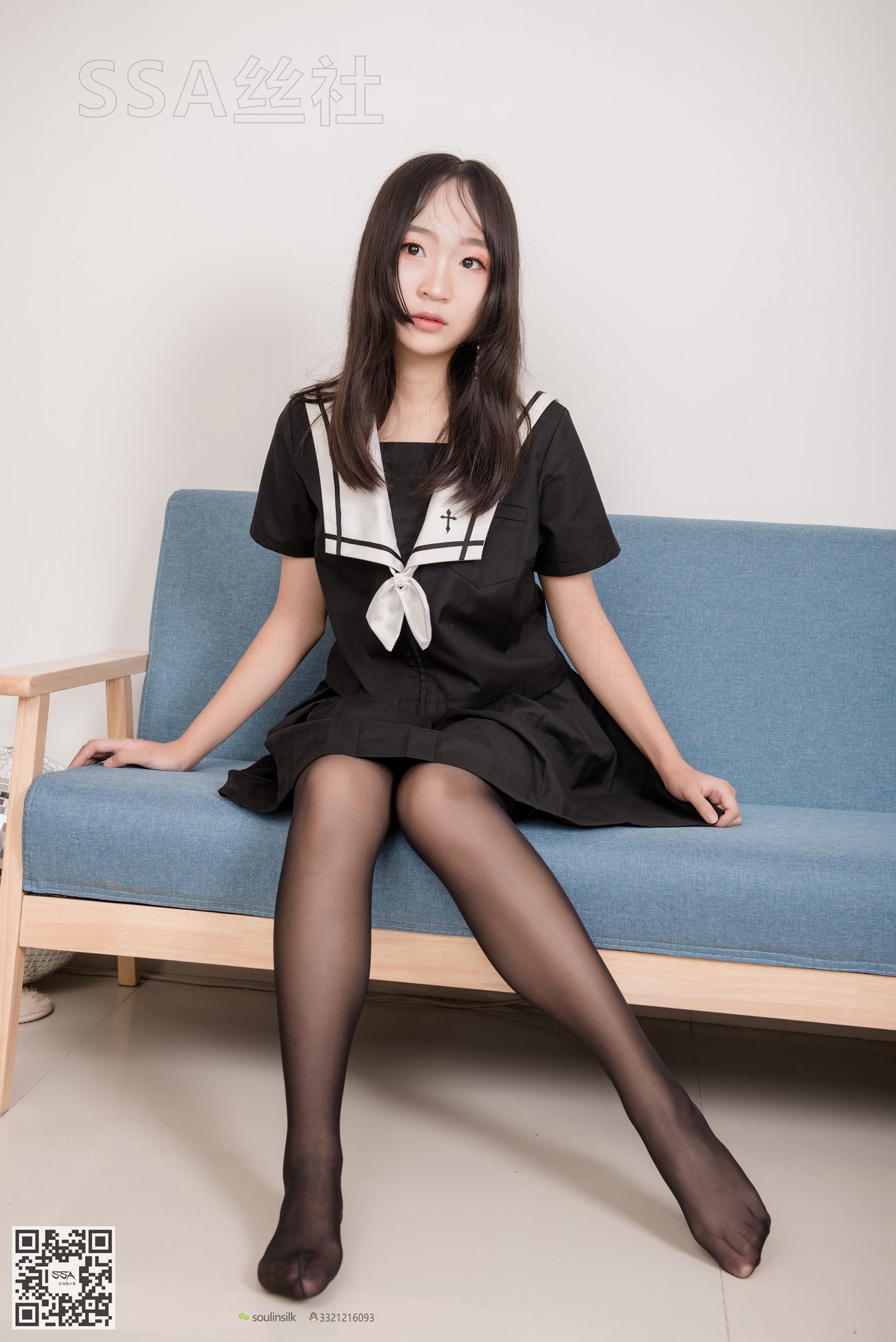 [SSA丝社]超清写真 NO.135 甘子 16的芳华少女长筒黑丝[116P]第8张
