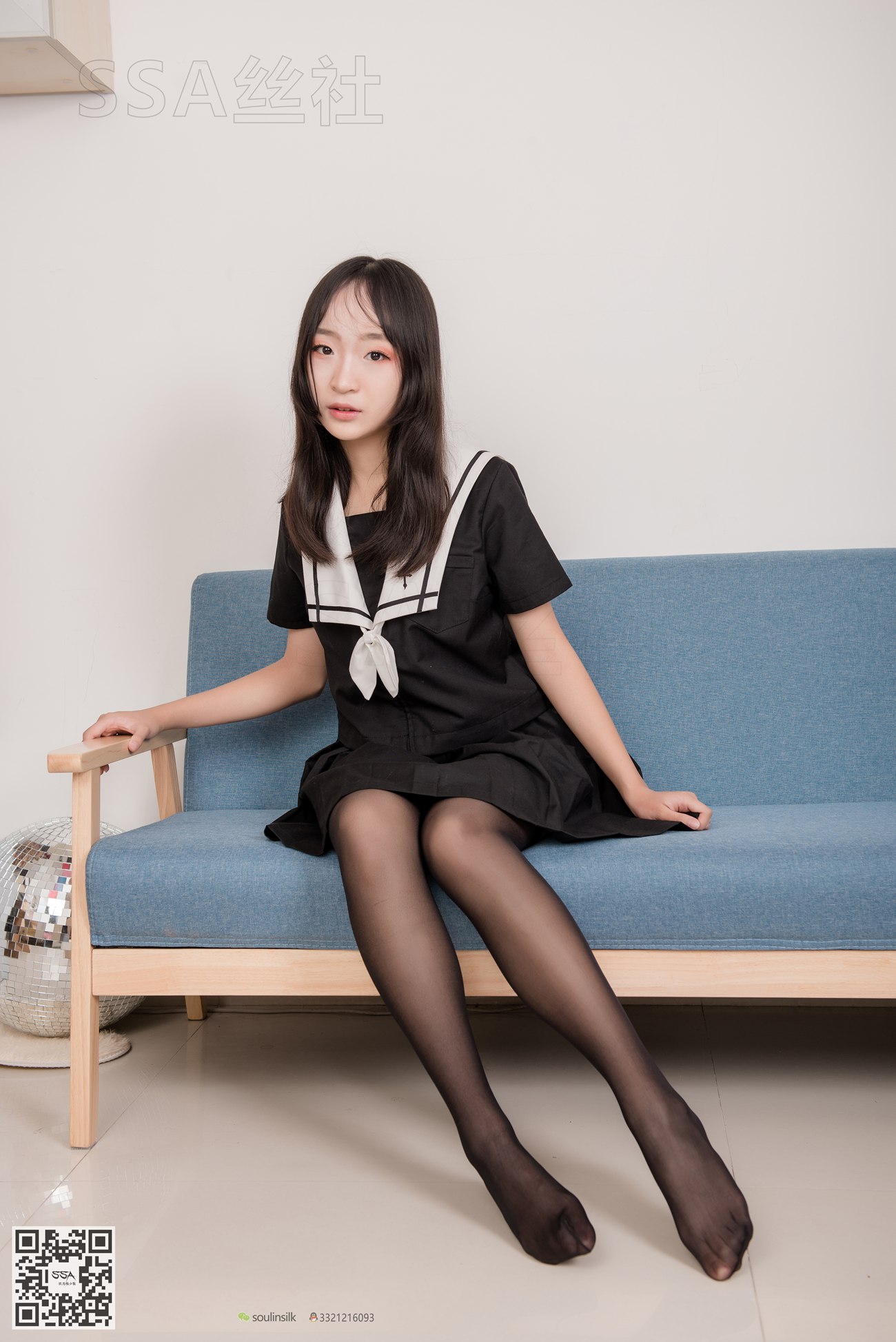 [SSA丝社]超清写真 NO.135 甘子 16的芳华少女长筒黑丝[116P]第8张
