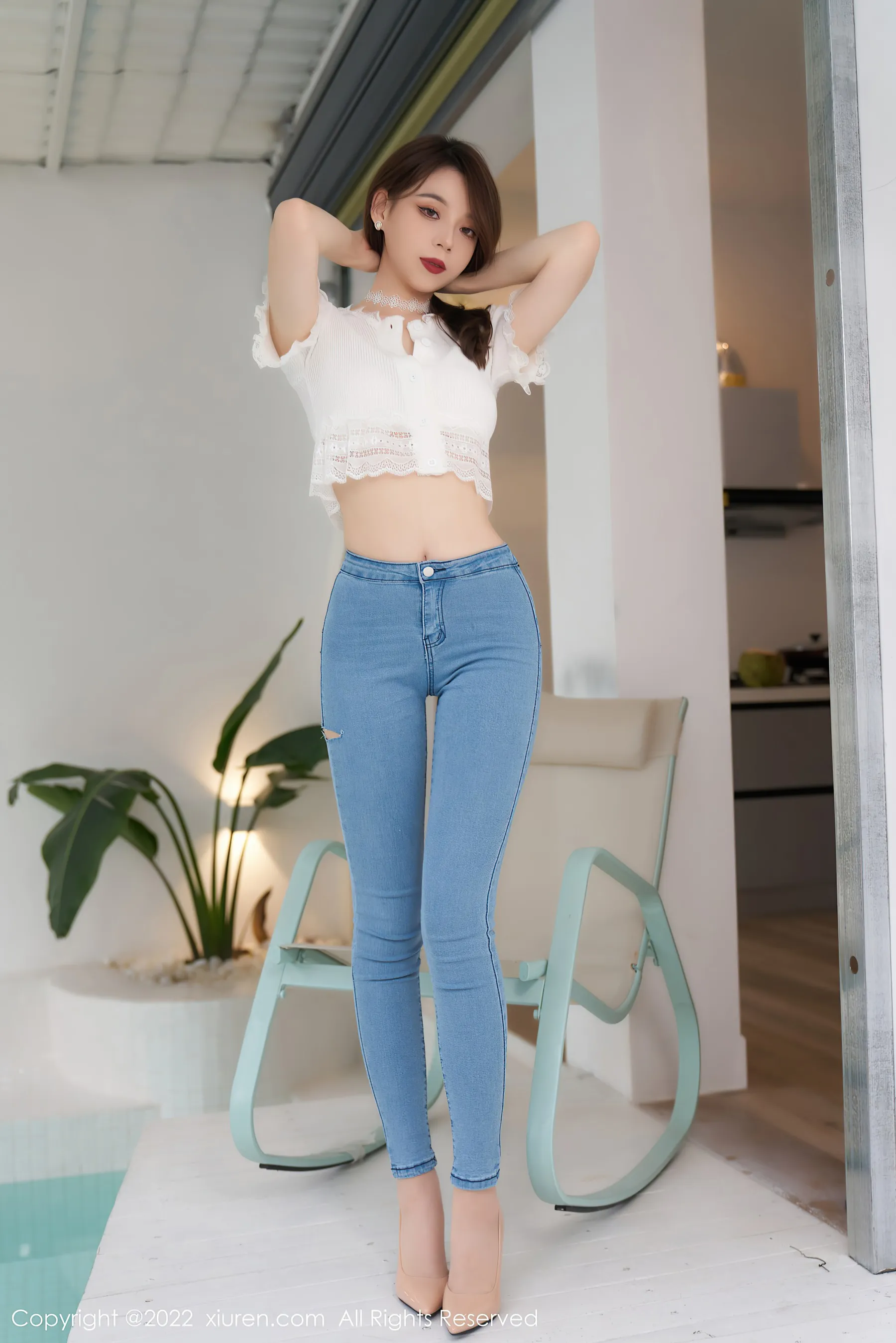 秀人网 No.4633 言沫 牛仔裤美腿第4张