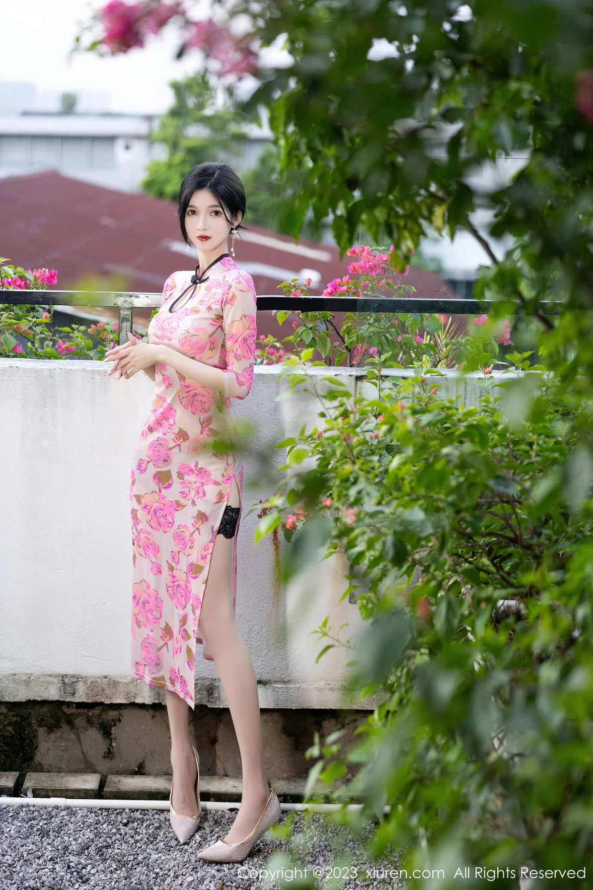  秀人网 No.7388 程程程- 粉色旗袍安吉旅拍 [83P]第2张