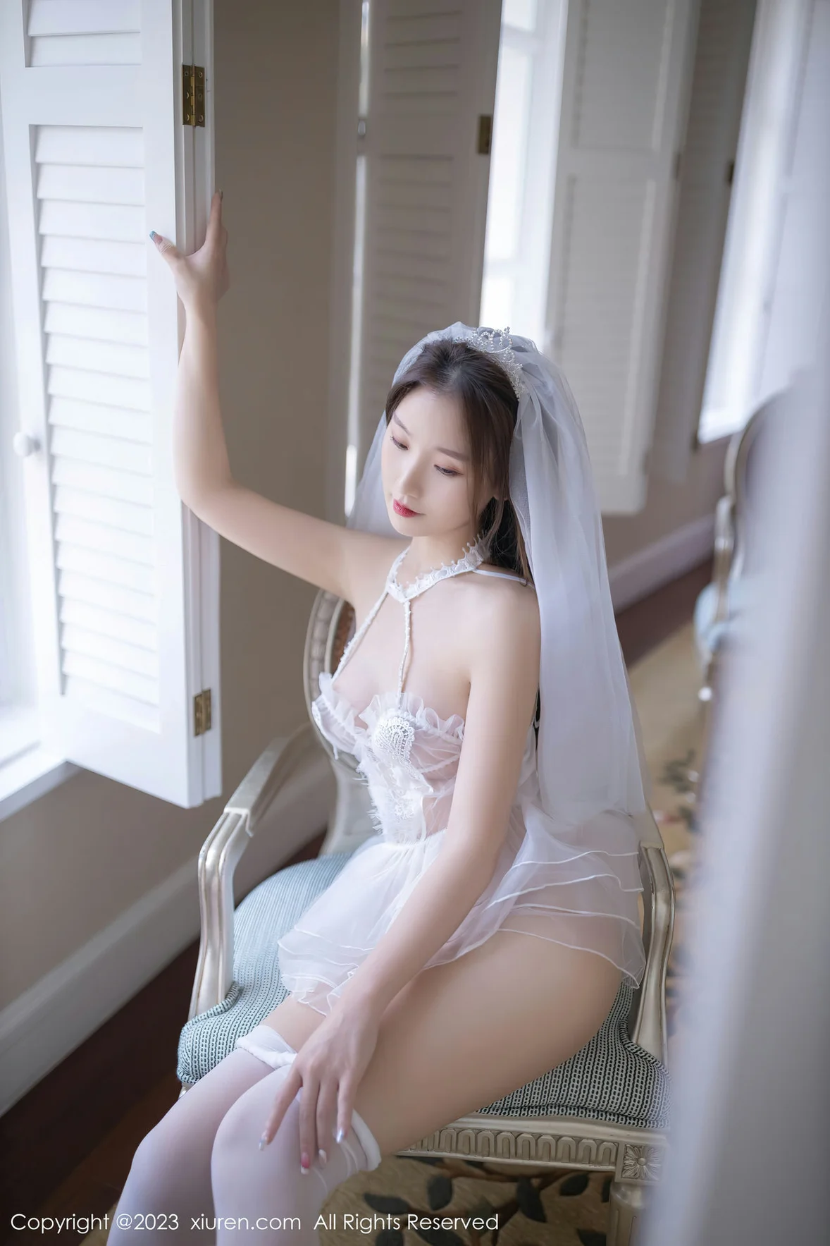  XiuRen 秀人 No.7104 杏子Yada 蕾丝婚纱性感写真 [86P]第23张