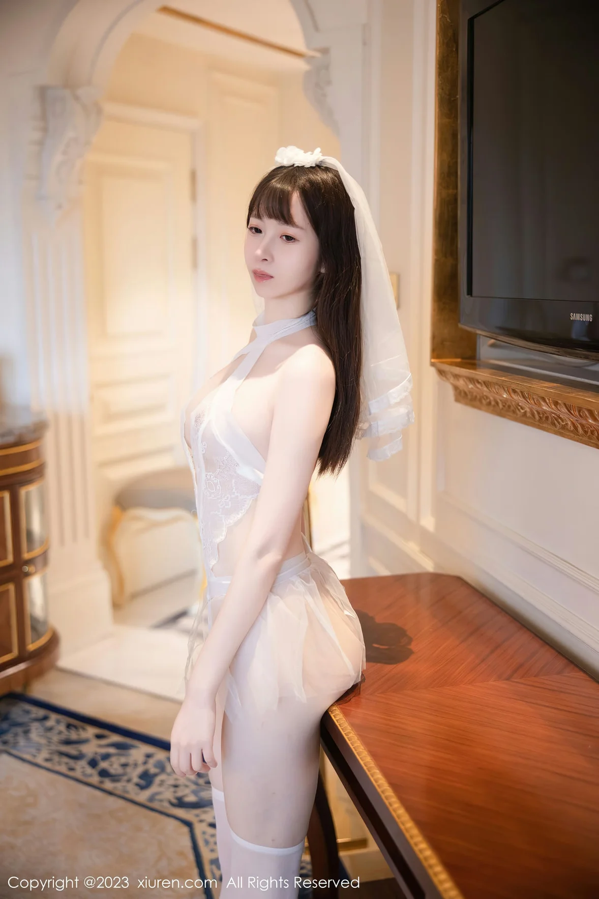  秀人网 No.7421 林悠悠 情趣婚纱服饰性感写真 [83P]第9张