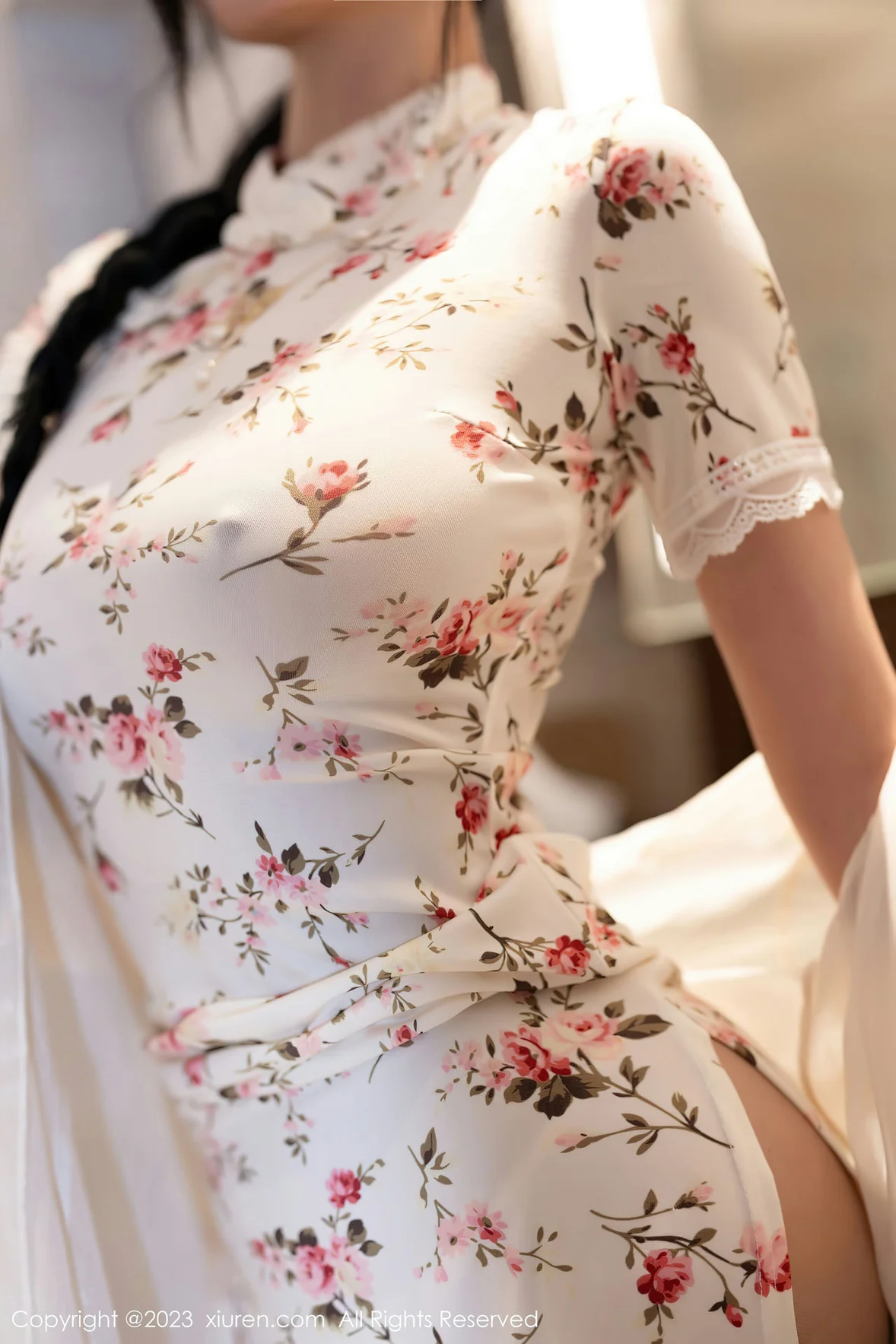  秀人网 No.7363 杨晨晨Yome 碎花旗袍浙江安吉旅拍 [87P]第12张
