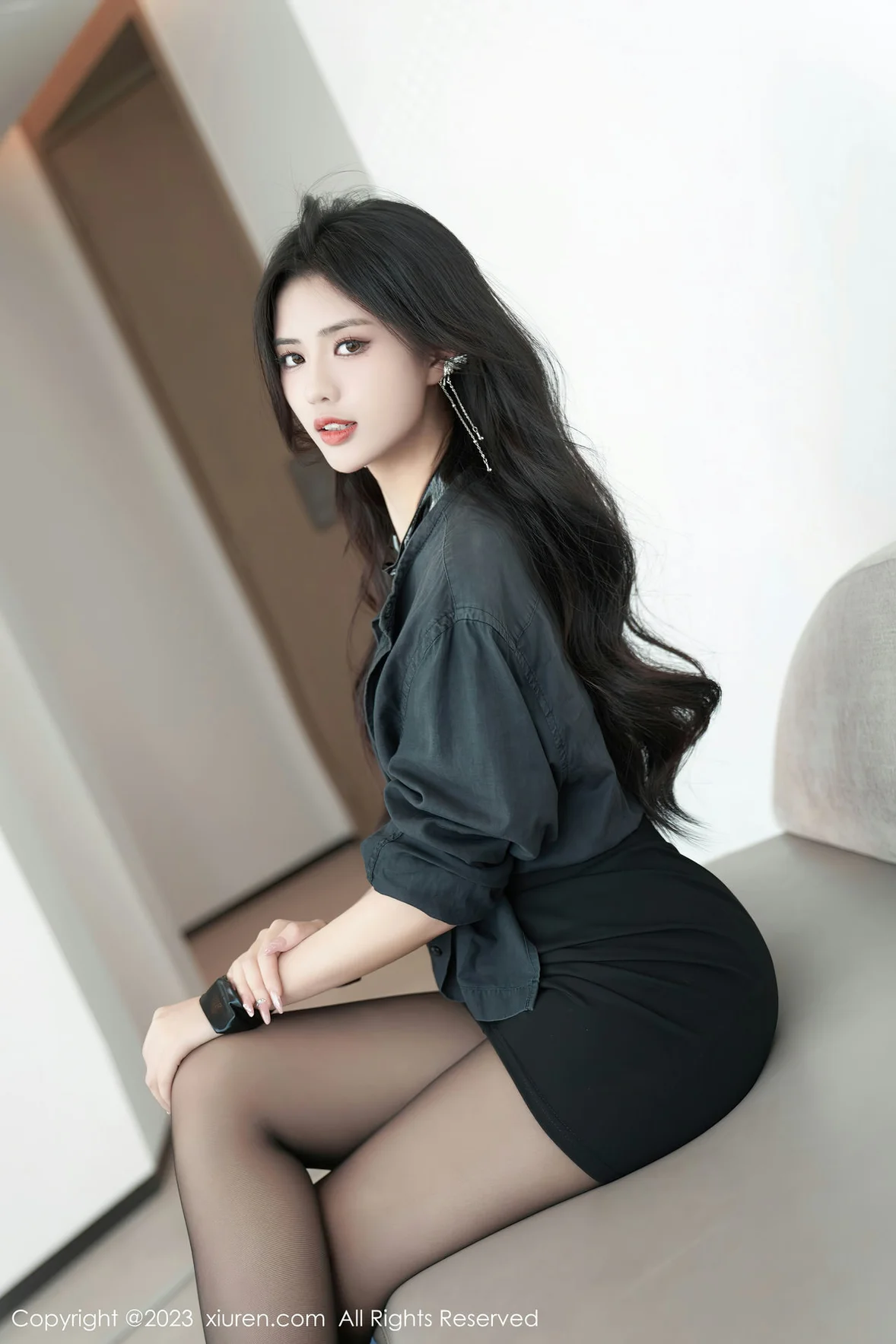  XiuRen 秀人 No.7100 浅浅Danny 黑色情趣性感写真 [85P]第5张