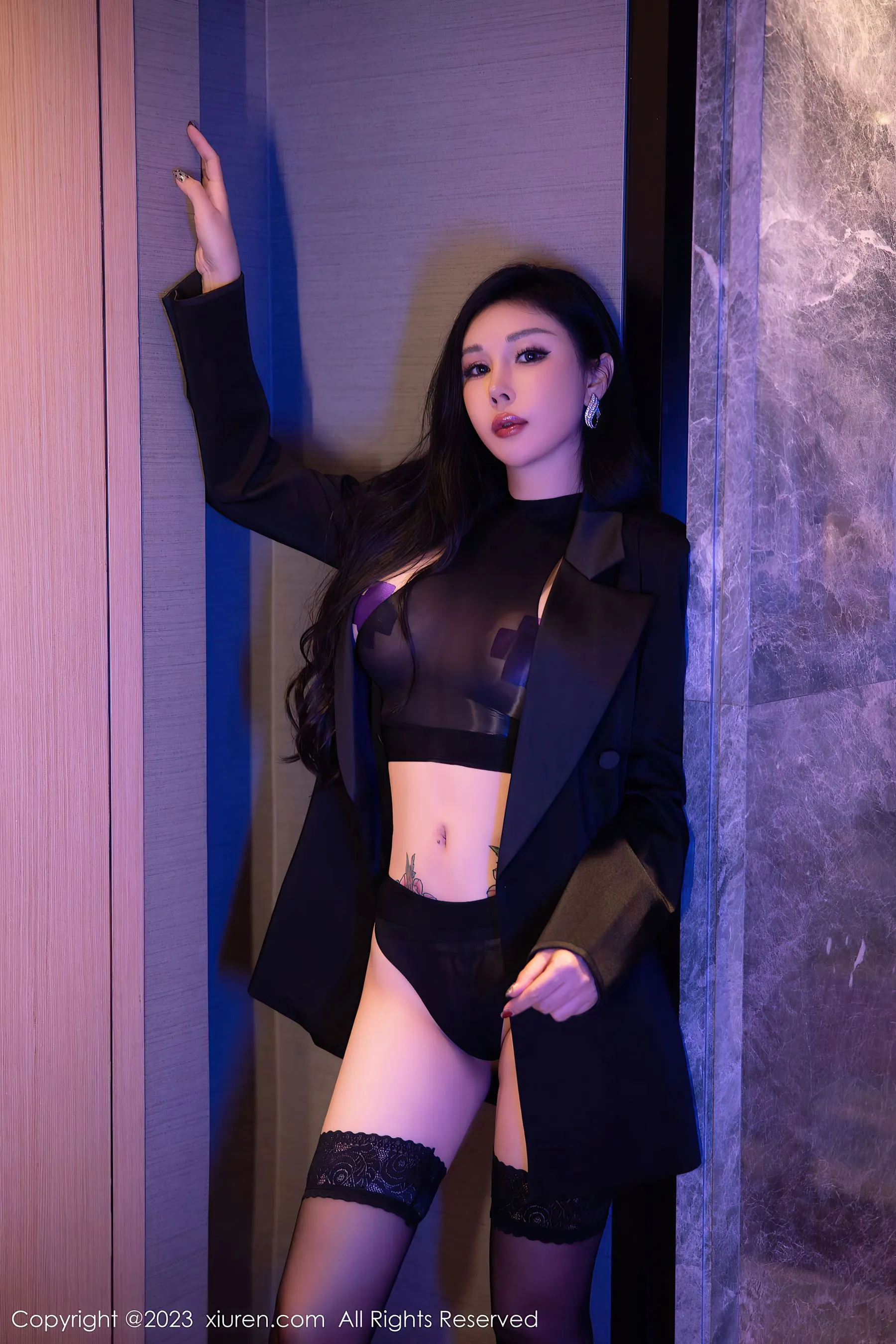  秀人网 No.6143 田冰冰 黑丝美臀第19张