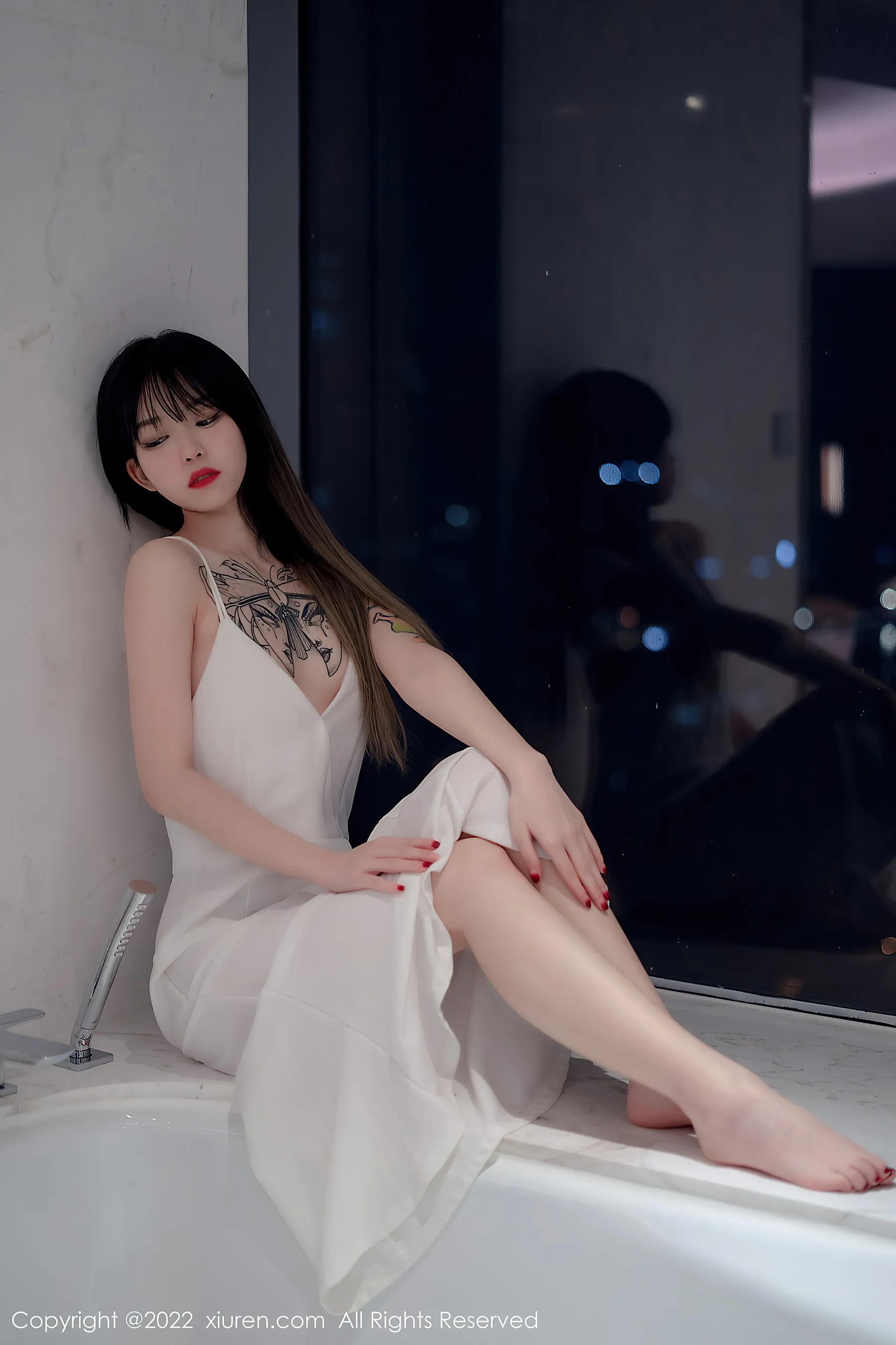 秀人网 No.4611 奶瓶. 淑女美腿长裙薄纱第14张