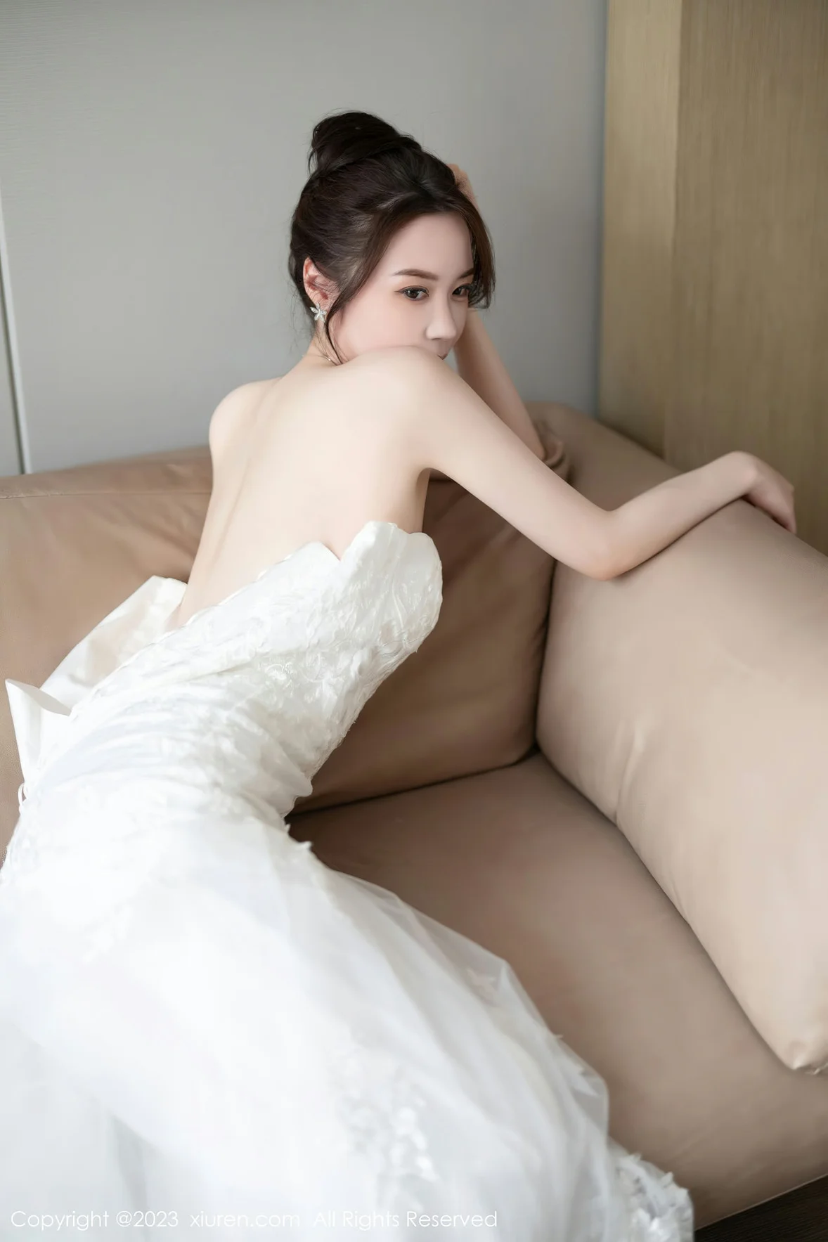  XiuRen 秀人 No.7310 梦心玥 白色婚纱服饰安吉旅拍 [84P]第11张