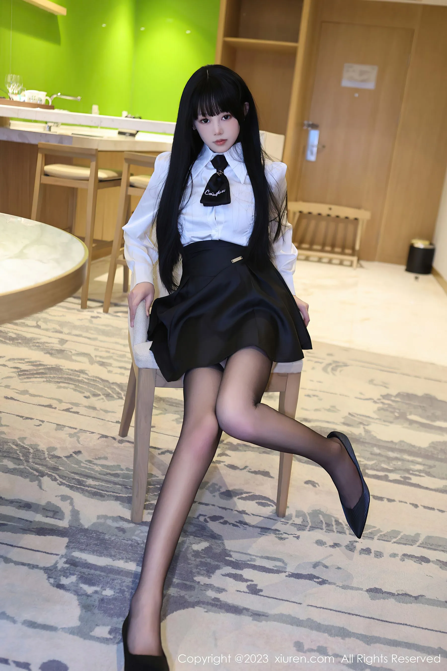  秀人网 No.6685 早川京子 黑丝美腿第21张