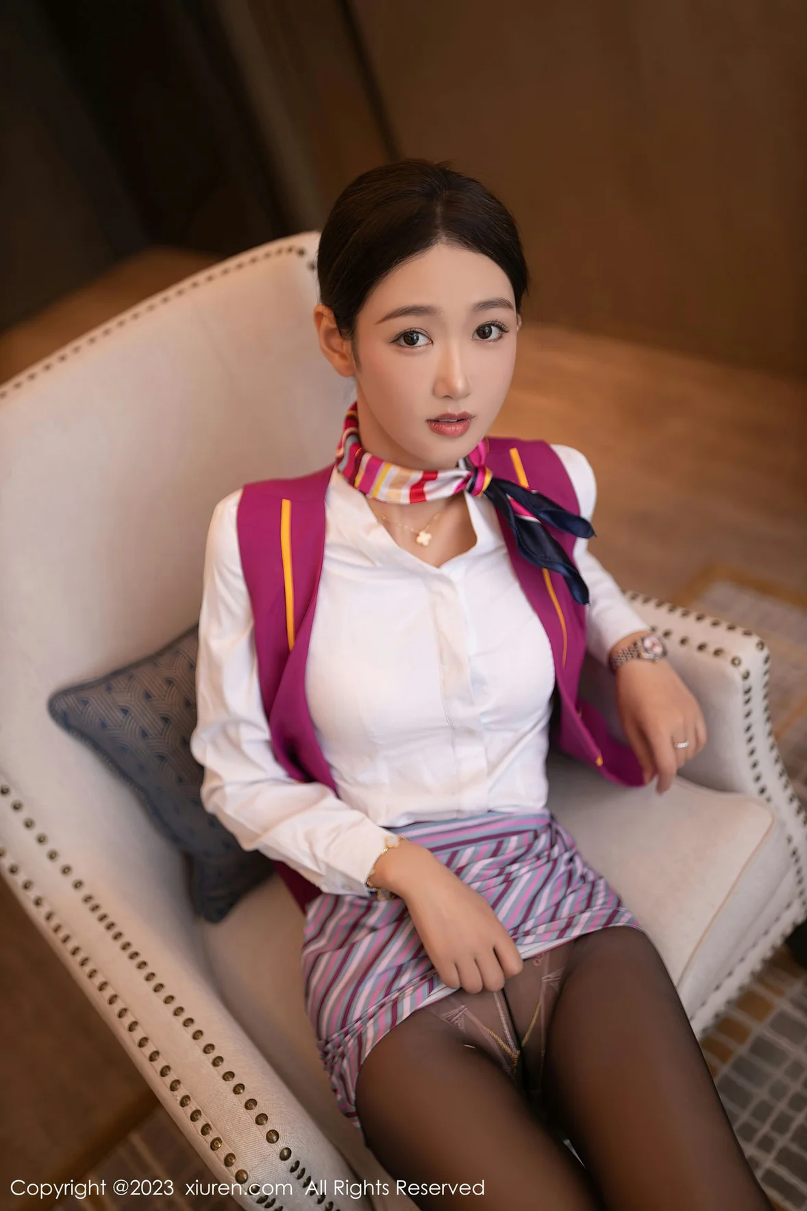  秀人网 No.7405 唐安琪 空姐制服诱惑珠三角旅拍 [78P]第5张