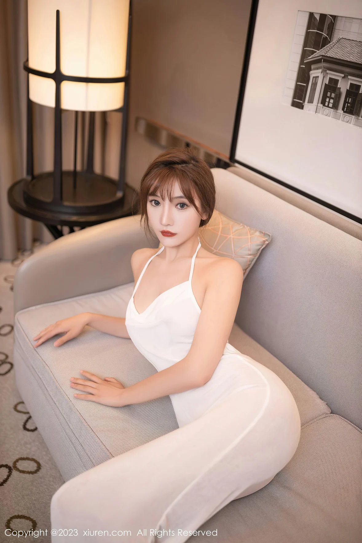  XiuRen 秀人 No.7113 陆萱萱 吊带长裙性感写真 [81P]第4张