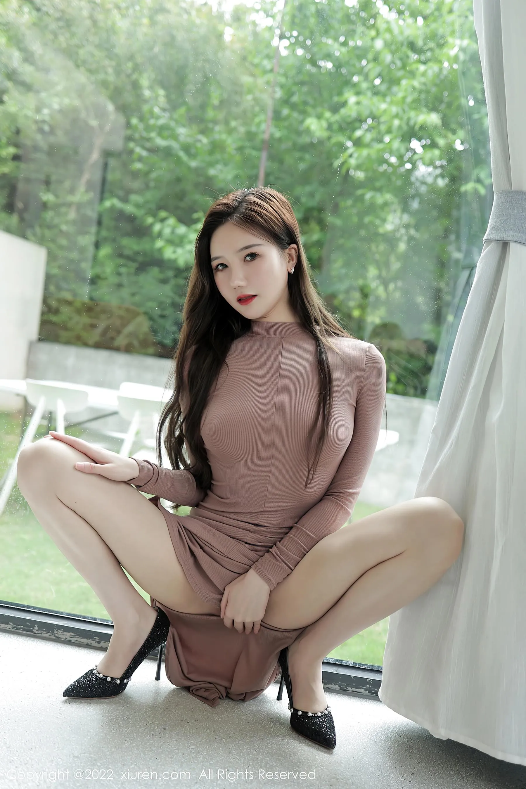  秀人网 No.5142 古月小同学 长裙美腿第1张