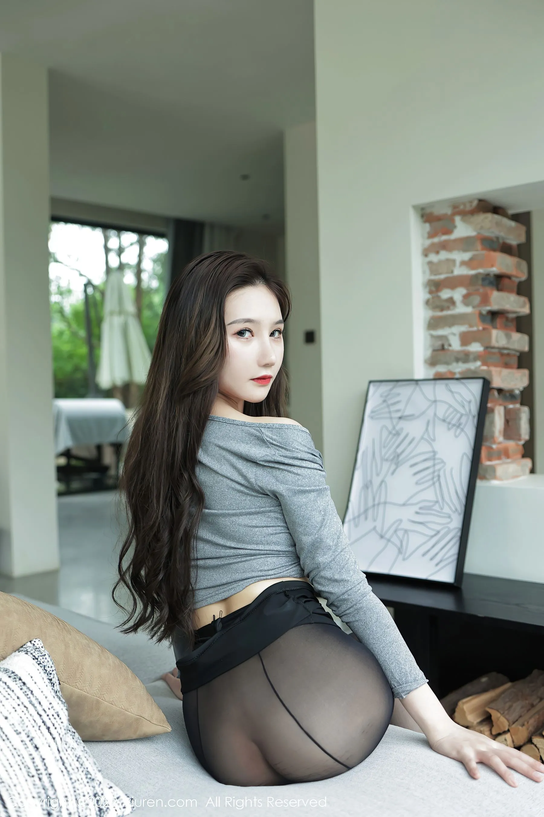  秀人网 No.5082 古月小同学 美腿黑丝第7张