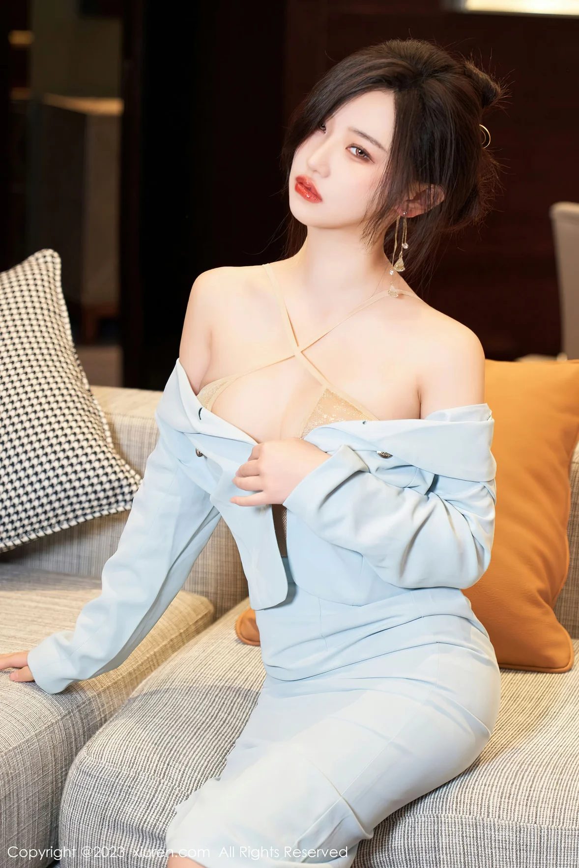  XiuRen 秀人 No.6857 妙可可Cheese 浅色轻透内衣性感写真3 [76P]第8张