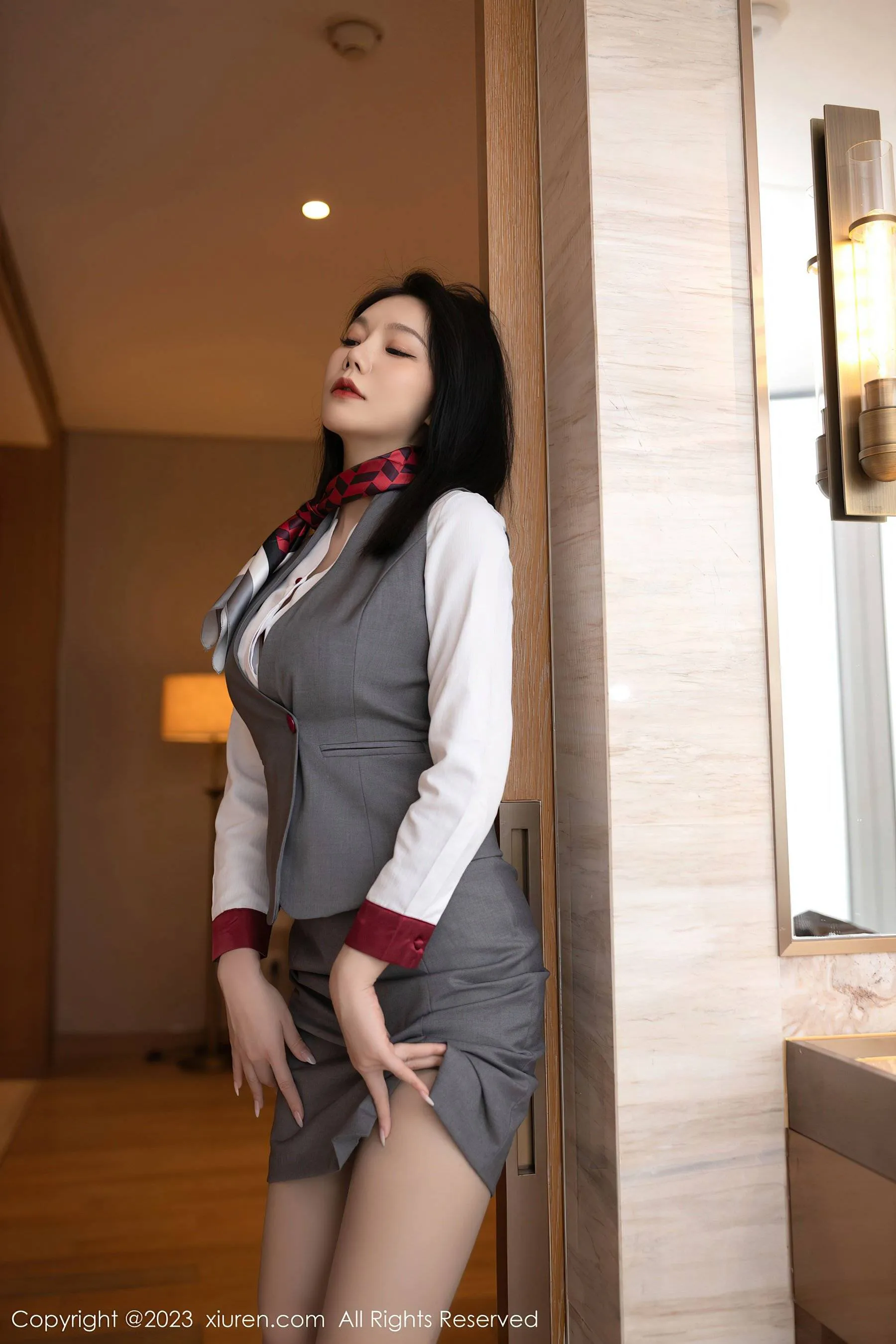  秀人网 No.6148 安然anran 制服美腿第17张