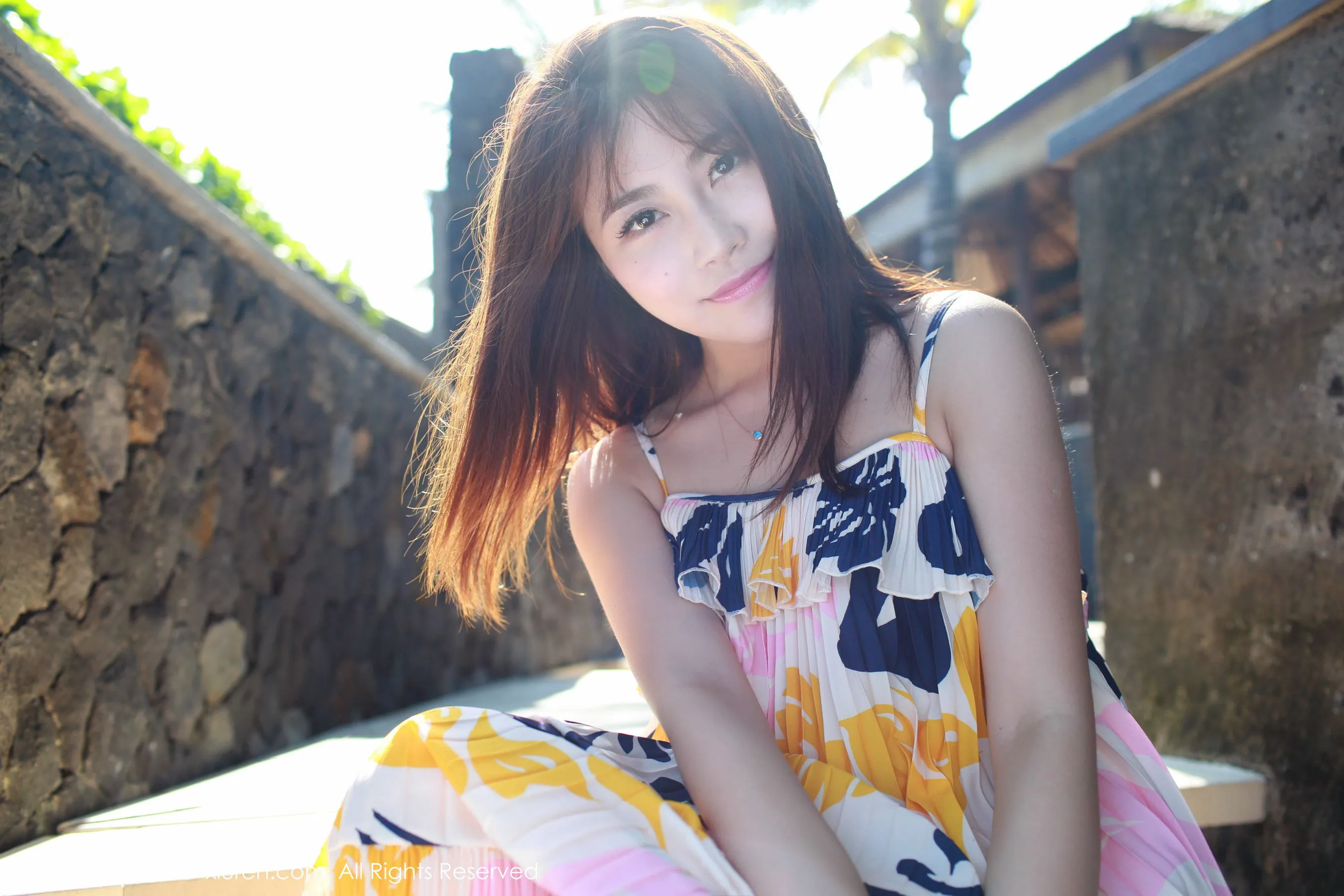 许诺Sabrina《巴厘岛旅拍》小清新系列 秀人网 No.542第15张