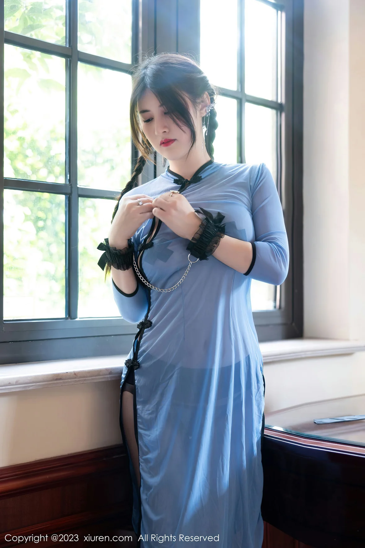  XiuRen 秀人 No.7357 诗诗kiki 轻透旗袍性感写真 [85P]第3张