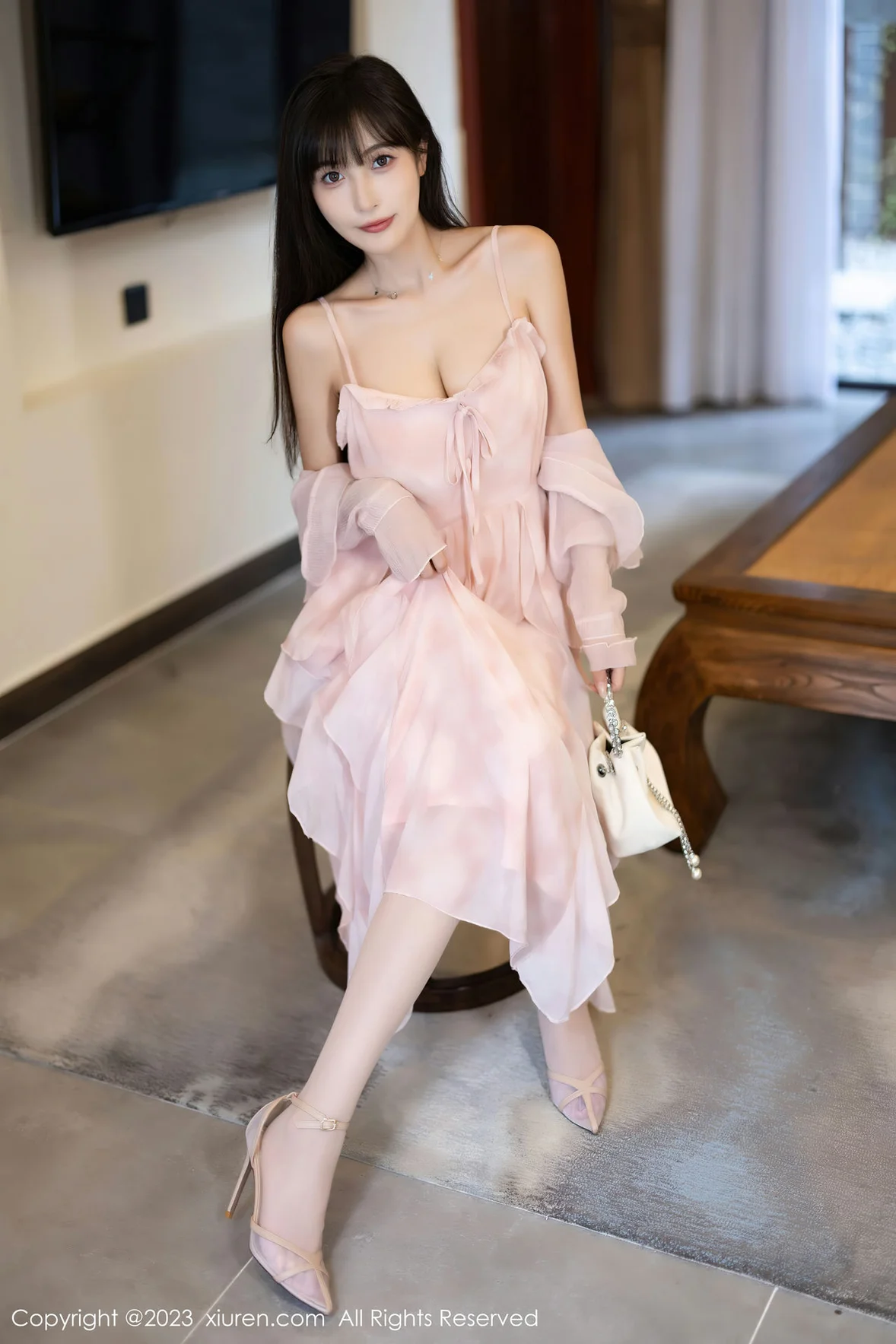  XiuRen 秀人 No.7263 林星阑 粉色丝袜安吉旅拍 [84P]第5张