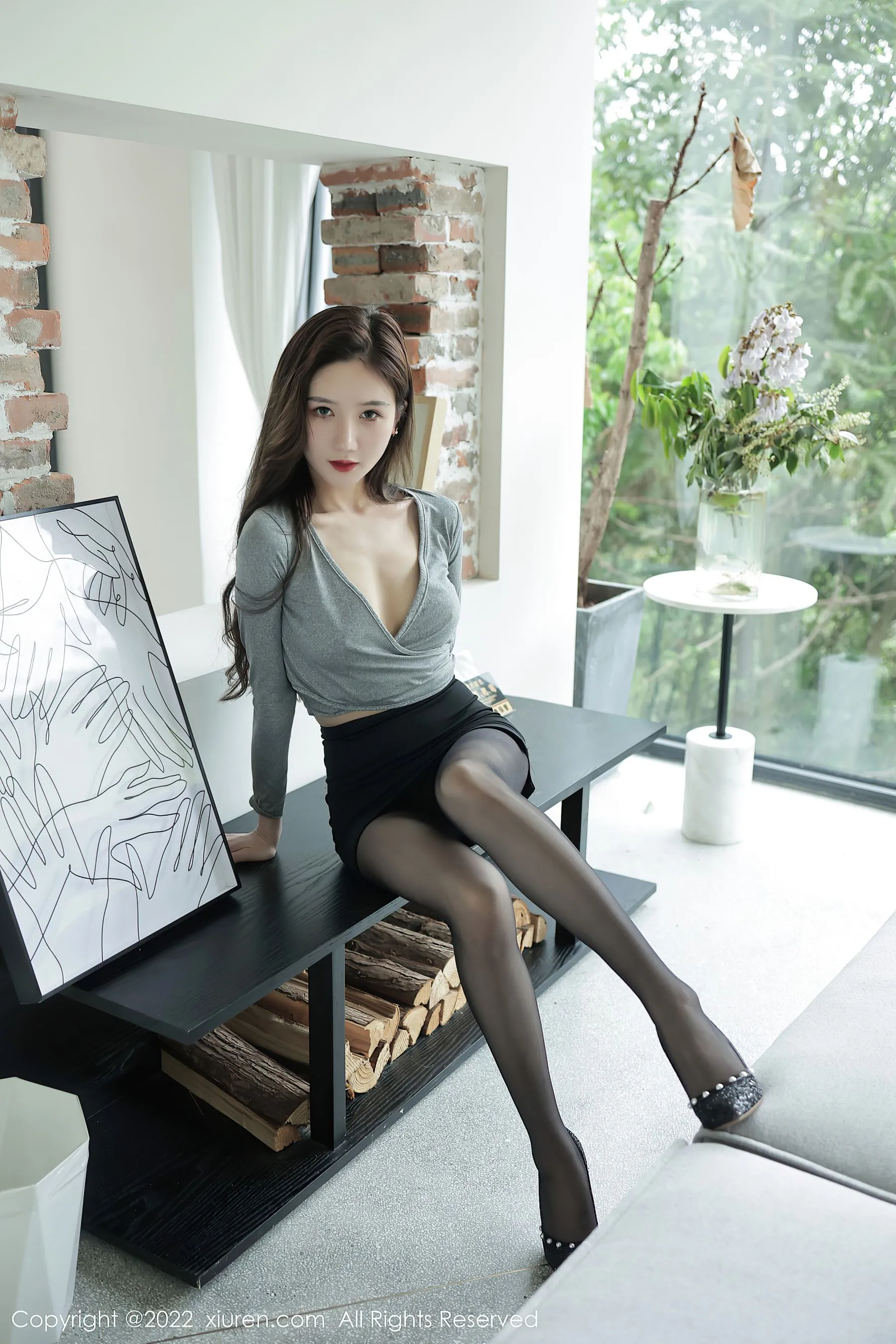  秀人网 No.5082 古月小同学 美腿黑丝第15张