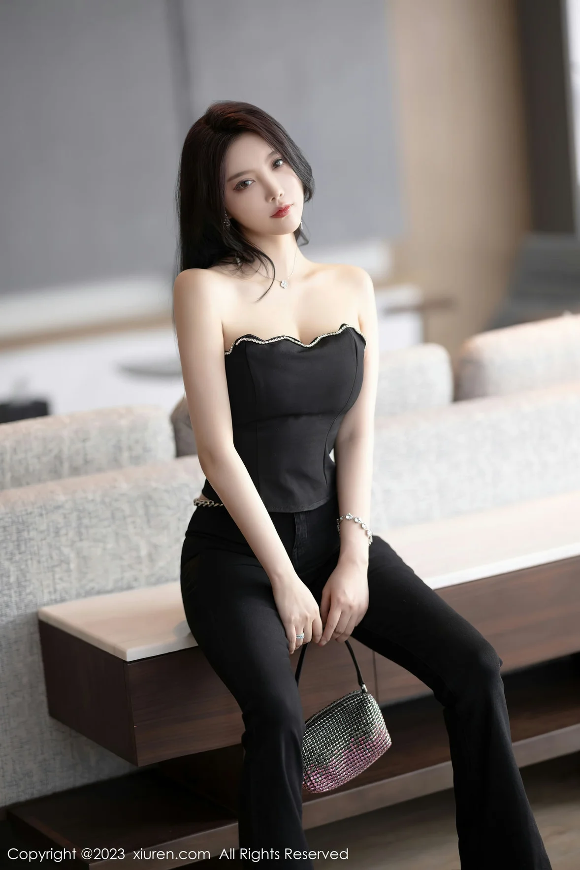  XiuRen 秀人 No.6866 杨晨晨Yome 轻透蕾丝连体衣海南岛旅拍 [91P]第5张