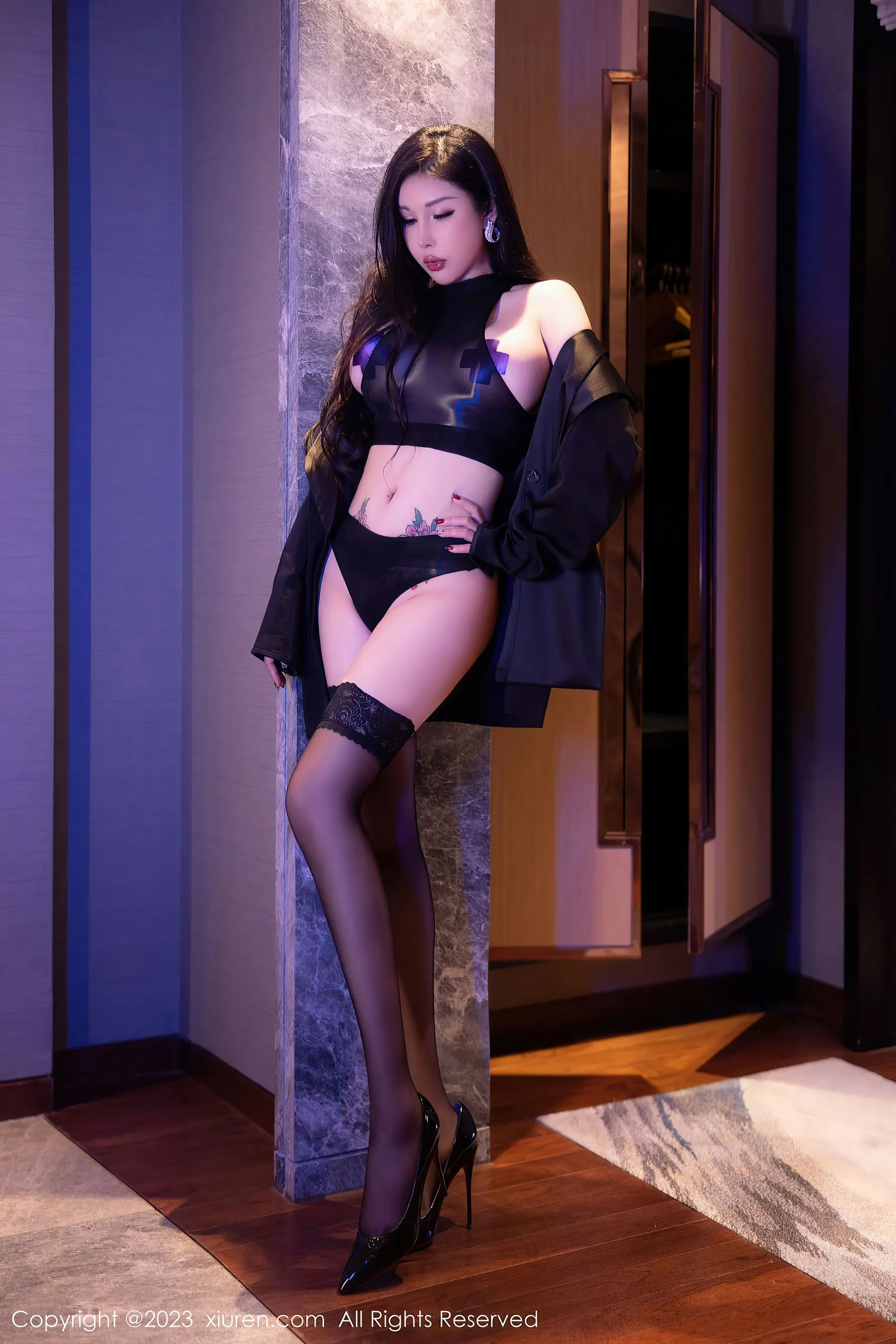  秀人网 No.6143 田冰冰 黑丝美臀第22张