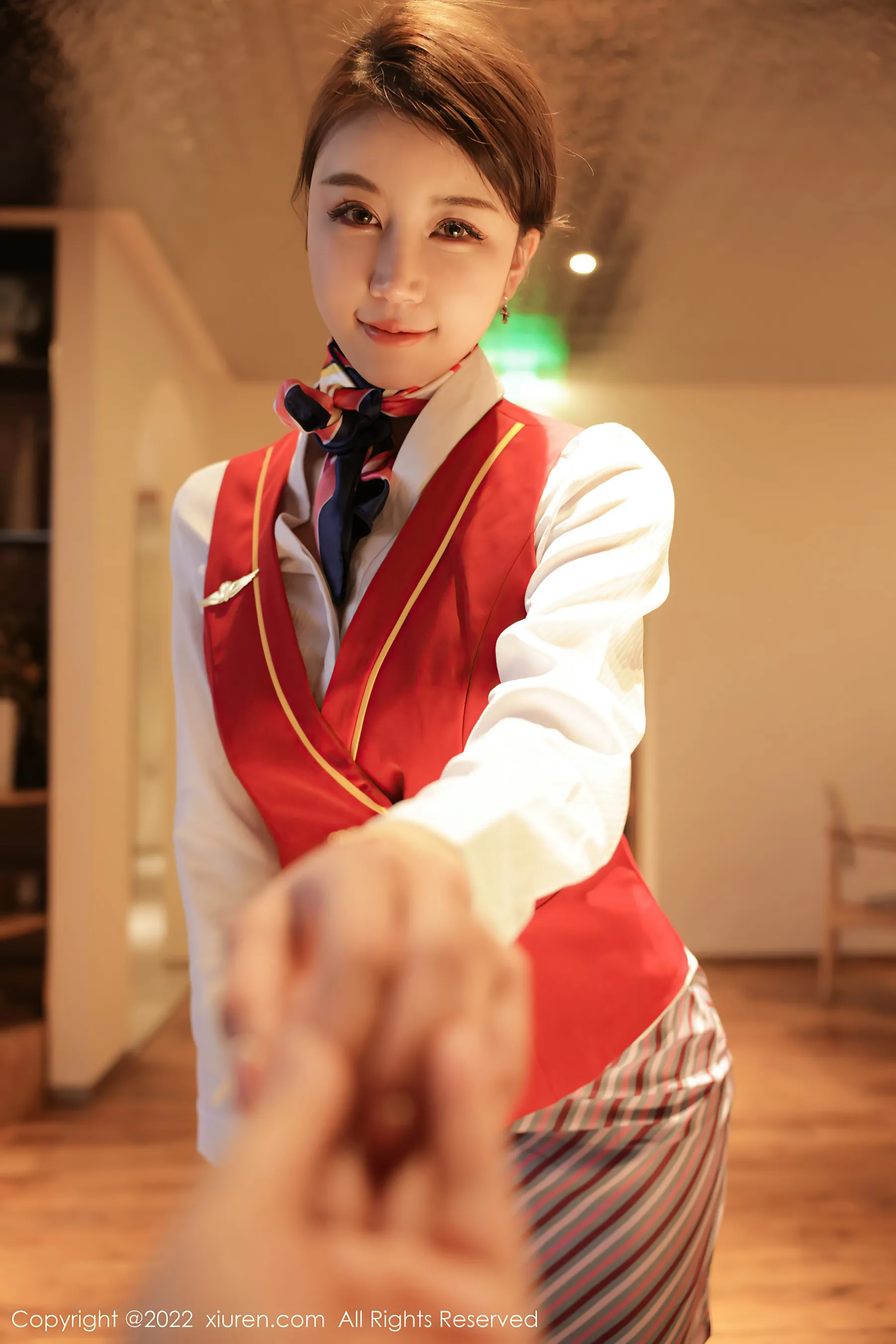  秀人网 No.4824 tina_甜仔 空姐制服蕾丝写真第17张