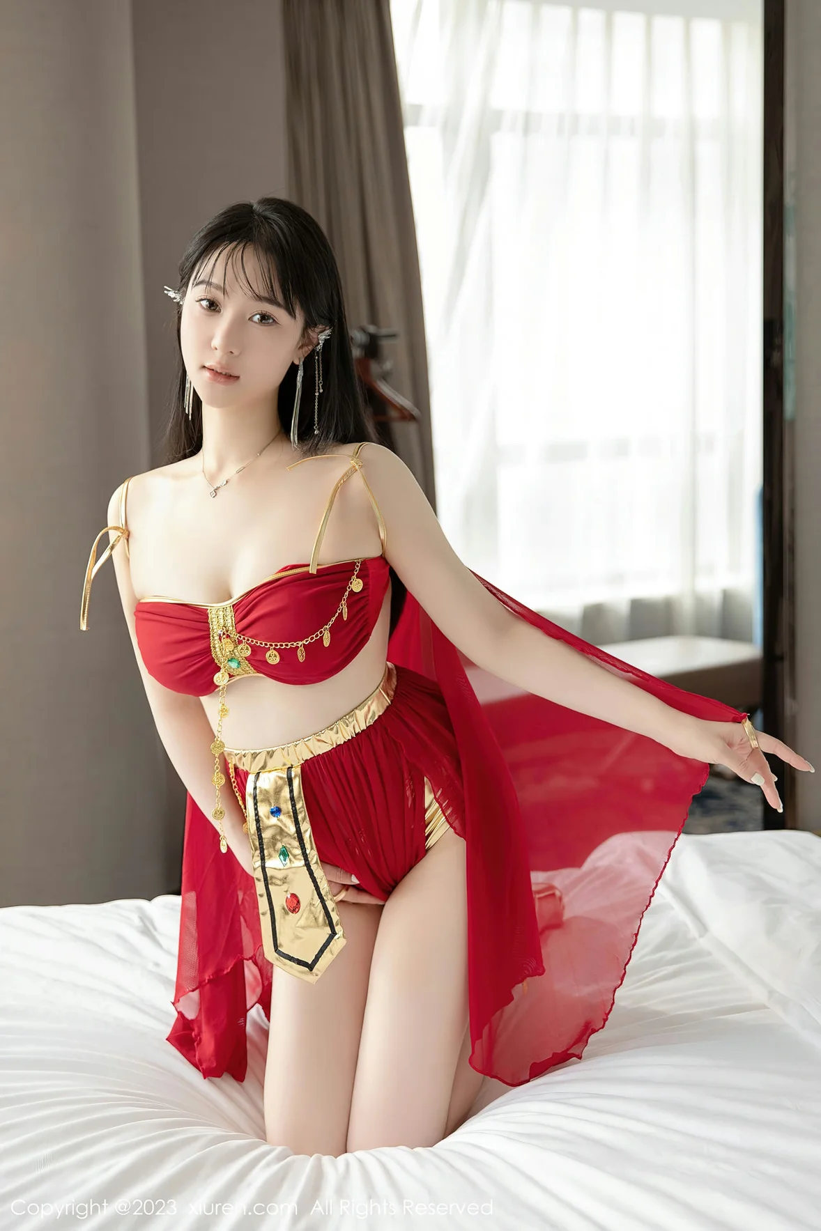  XiuRen 秀人 No.7103 柚琪Rich 红色西域舞服性感写真 [74P]第11张