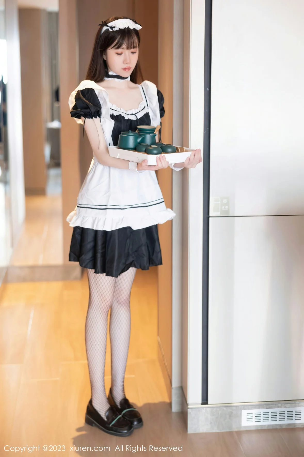  XiuRen 秀人 No.7034 林悠悠 黑色女仆性感写真 [85P]第1张