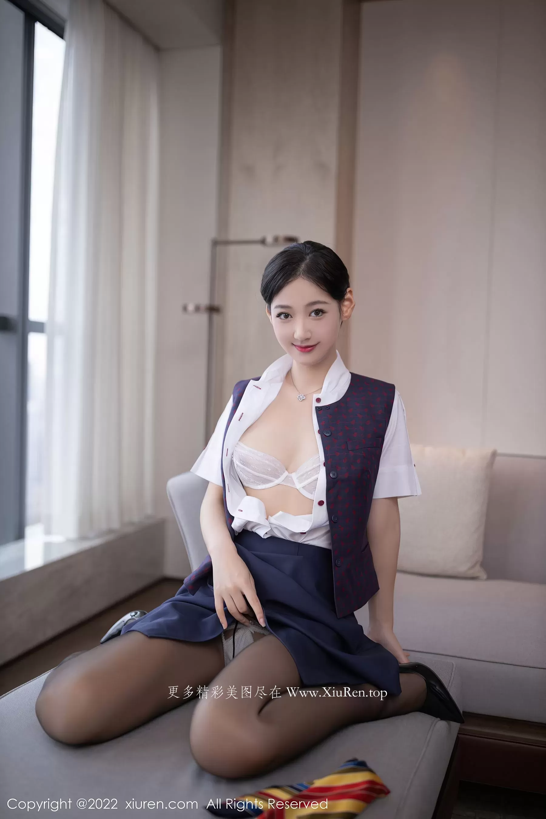  秀人网 No.5922 唐安琪 制服黑丝