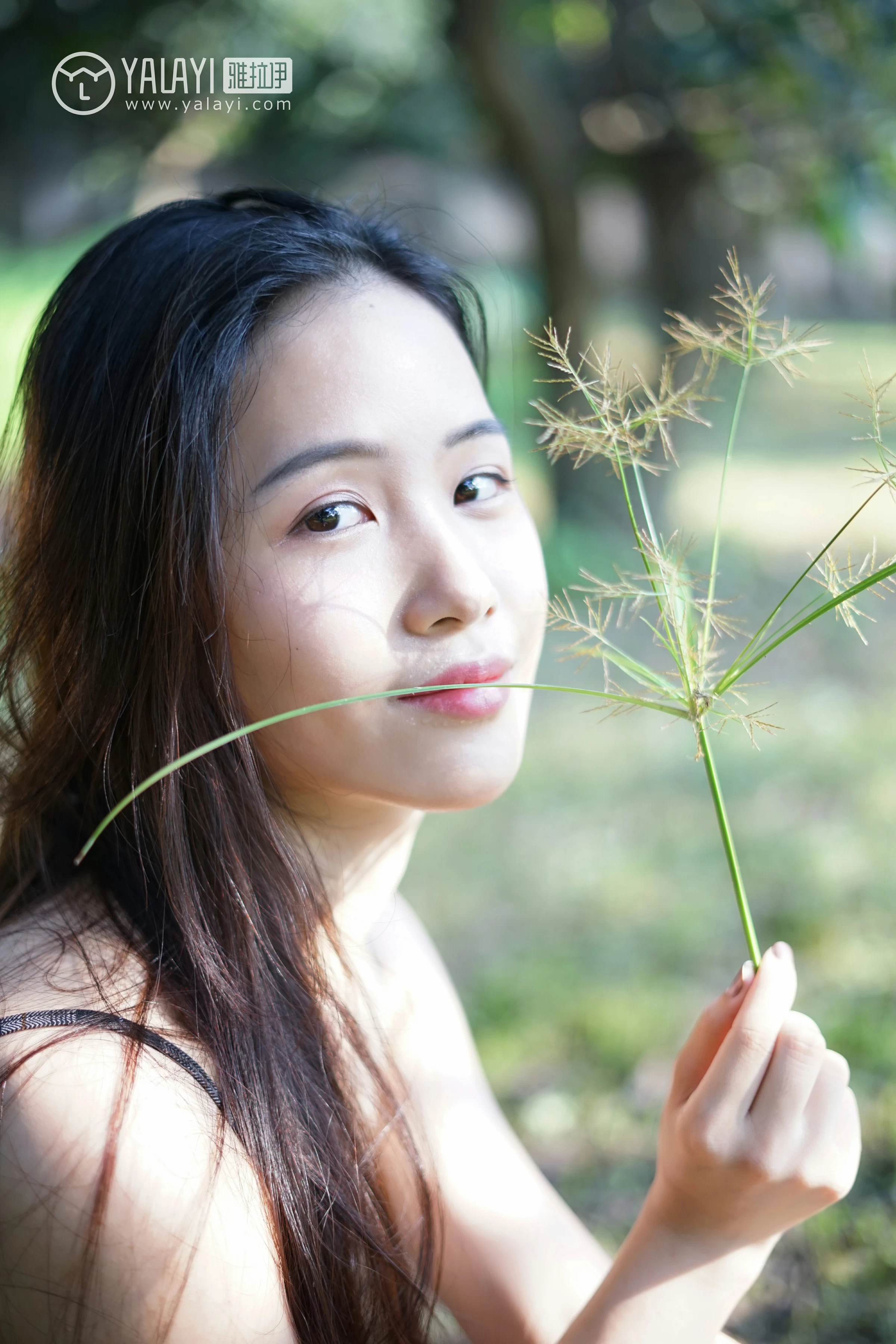 [YALAYI雅拉伊]NO.029 纯粹之心 卡柔 透视蕾丝上衣加吊带连衣裙性感私房写真集第5张