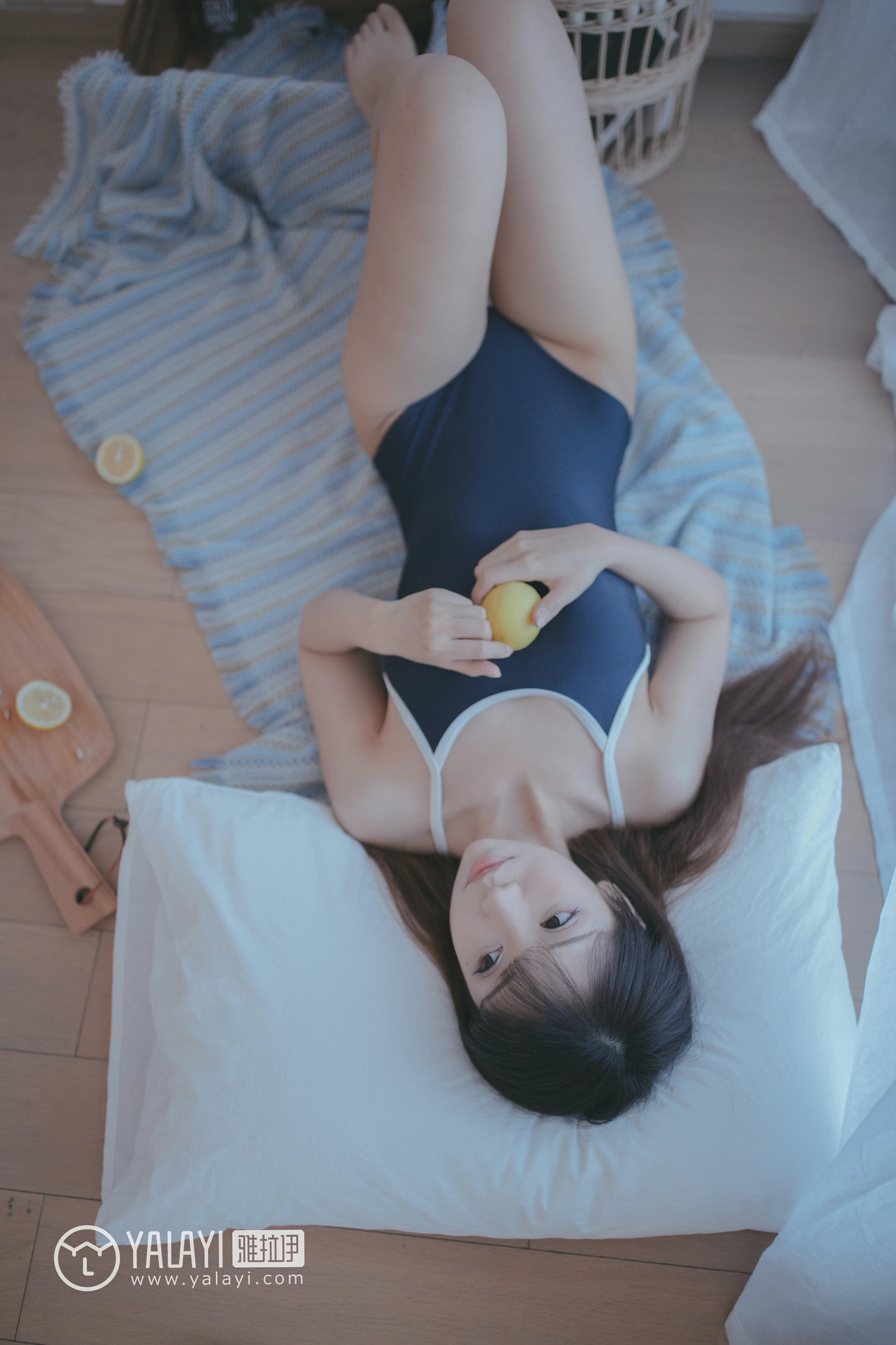 [YALAYI雅拉伊]NO.068 蓝帘幽梦 水花儿 蓝色连体运动内衣性感私房写真集第10张