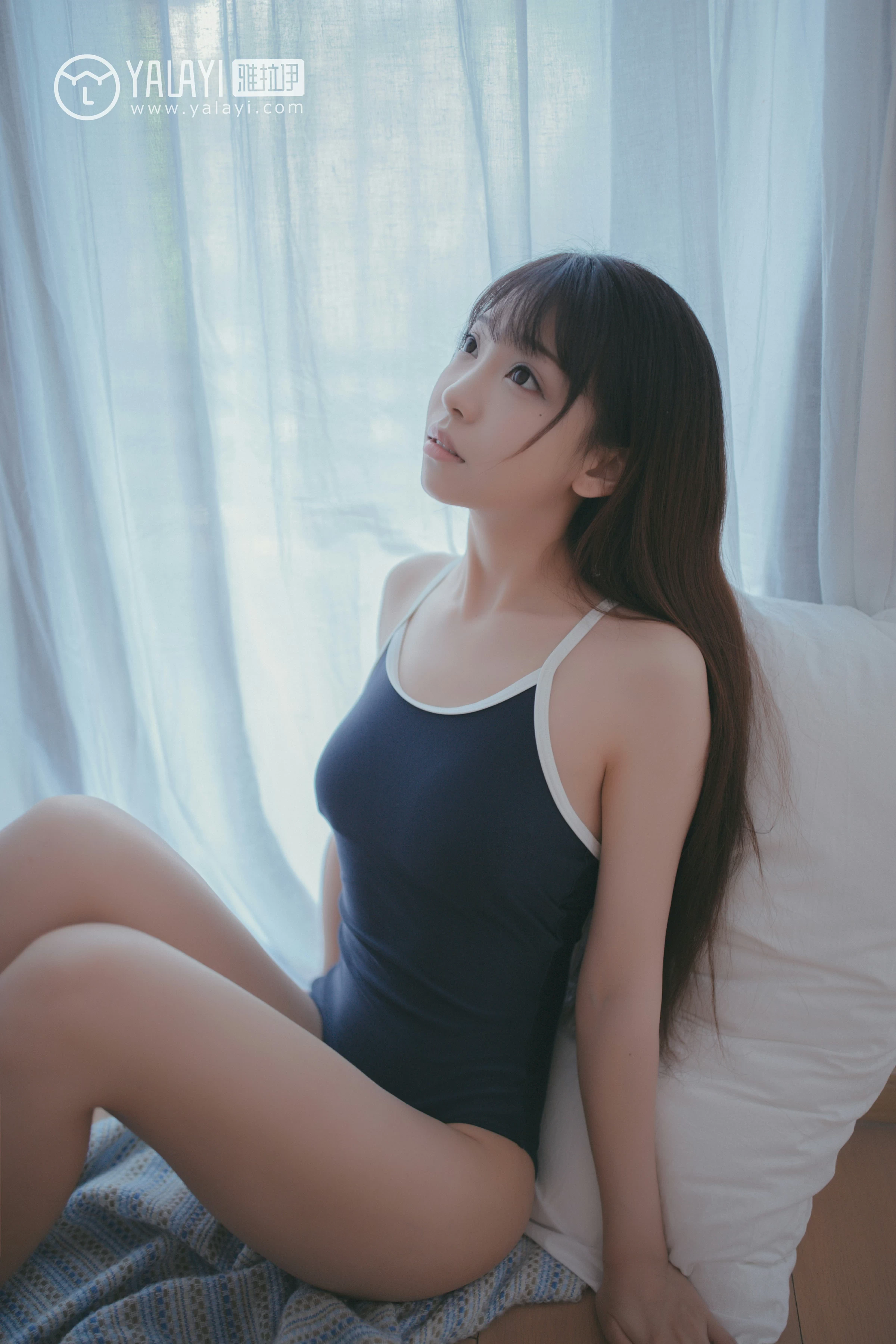 [YALAYI雅拉伊]NO.068 蓝帘幽梦 水花儿 蓝色连体运动内衣性感私房写真集第11张