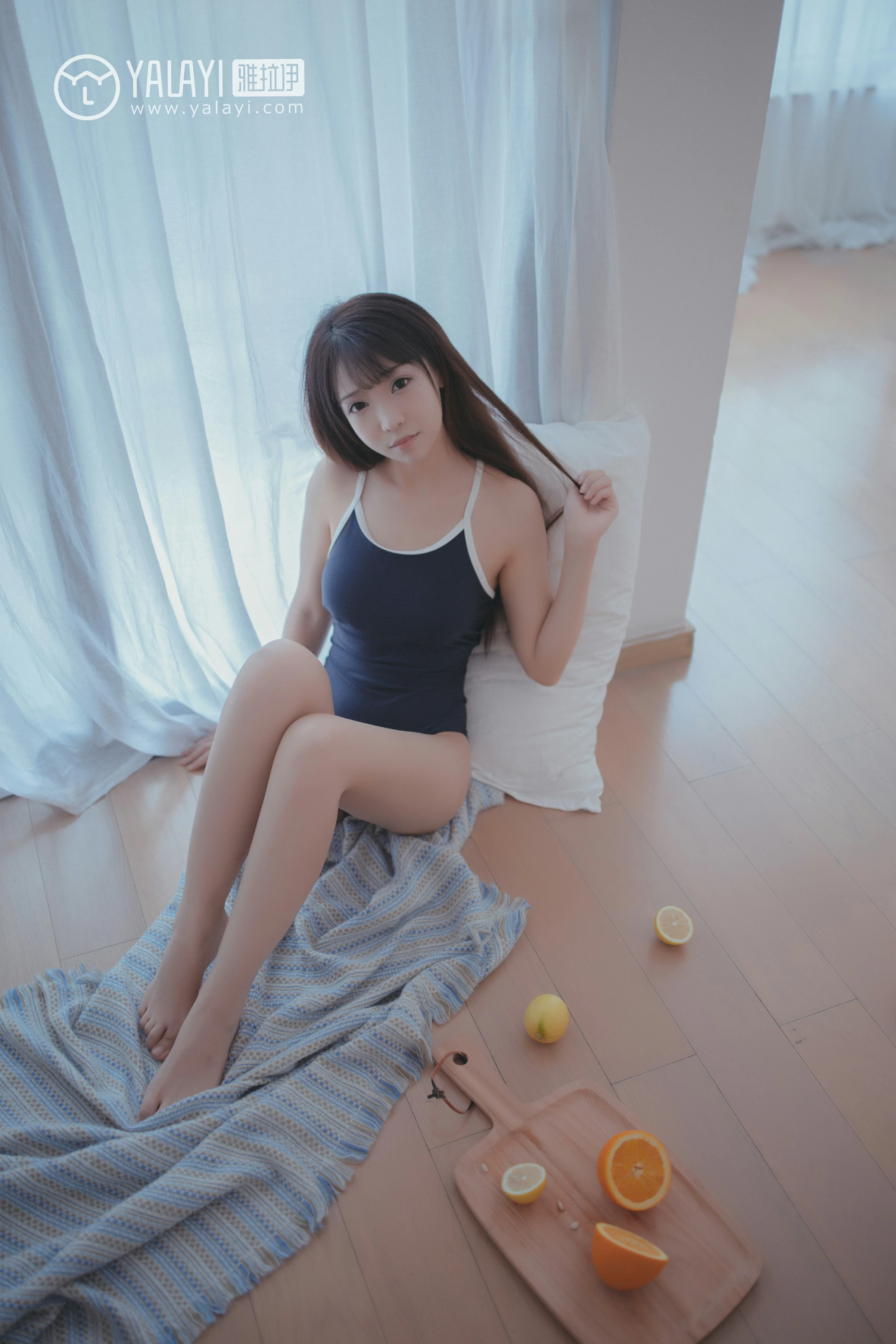 [YALAYI雅拉伊]NO.068 蓝帘幽梦 水花儿 蓝色连体运动内衣性感私房写真集第11张