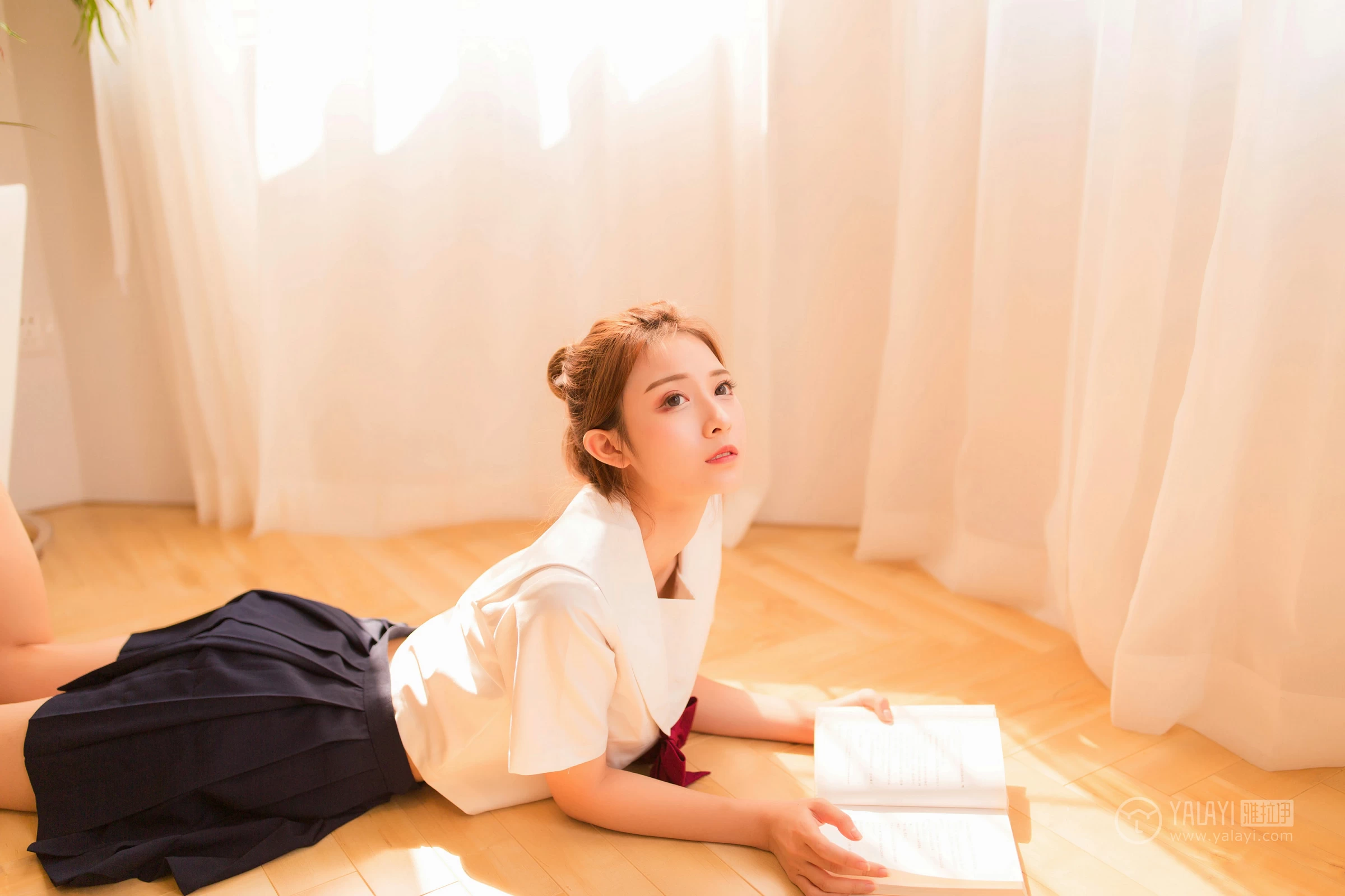 [YALAYI雅拉伊]NO.115 念念不忘 丸糯糯 高中女生制服与黑色短裙清纯私房写真集第11张