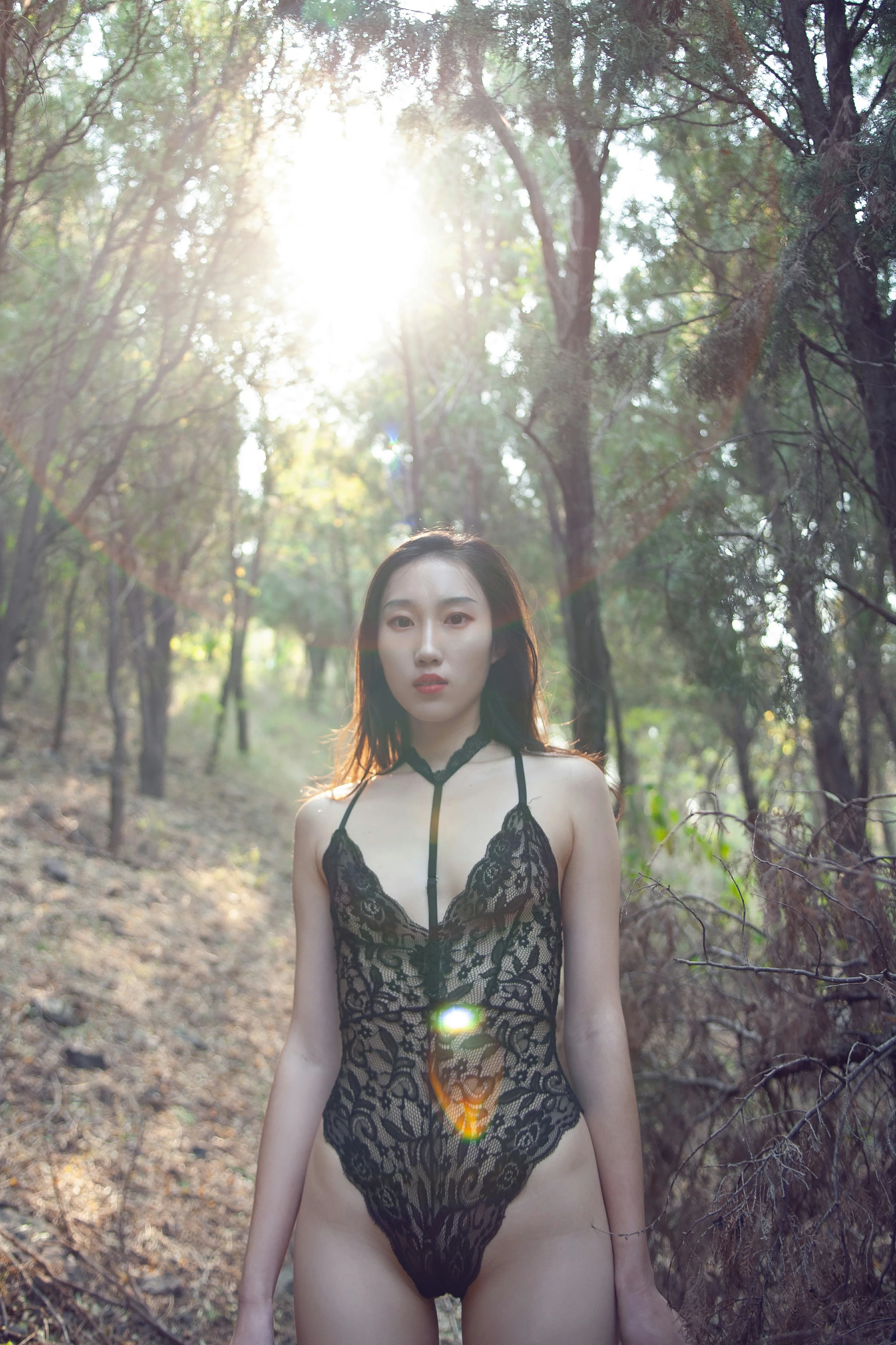 [YALAYI雅拉伊]NO.130 逃离出梦境 熏儿 黑色透视情趣连体内衣性感私房写真集第14张