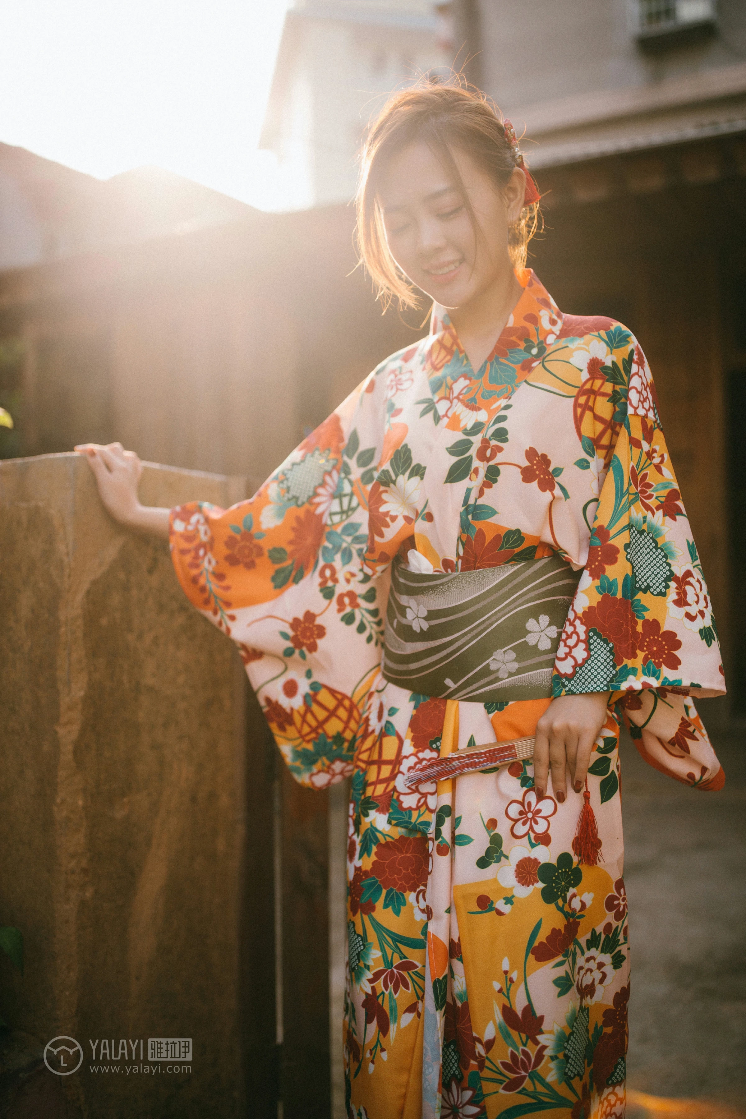 [YALAYI雅拉伊]NO.140 日清和室 张雨青 碎花和服性感私房写真集第11张