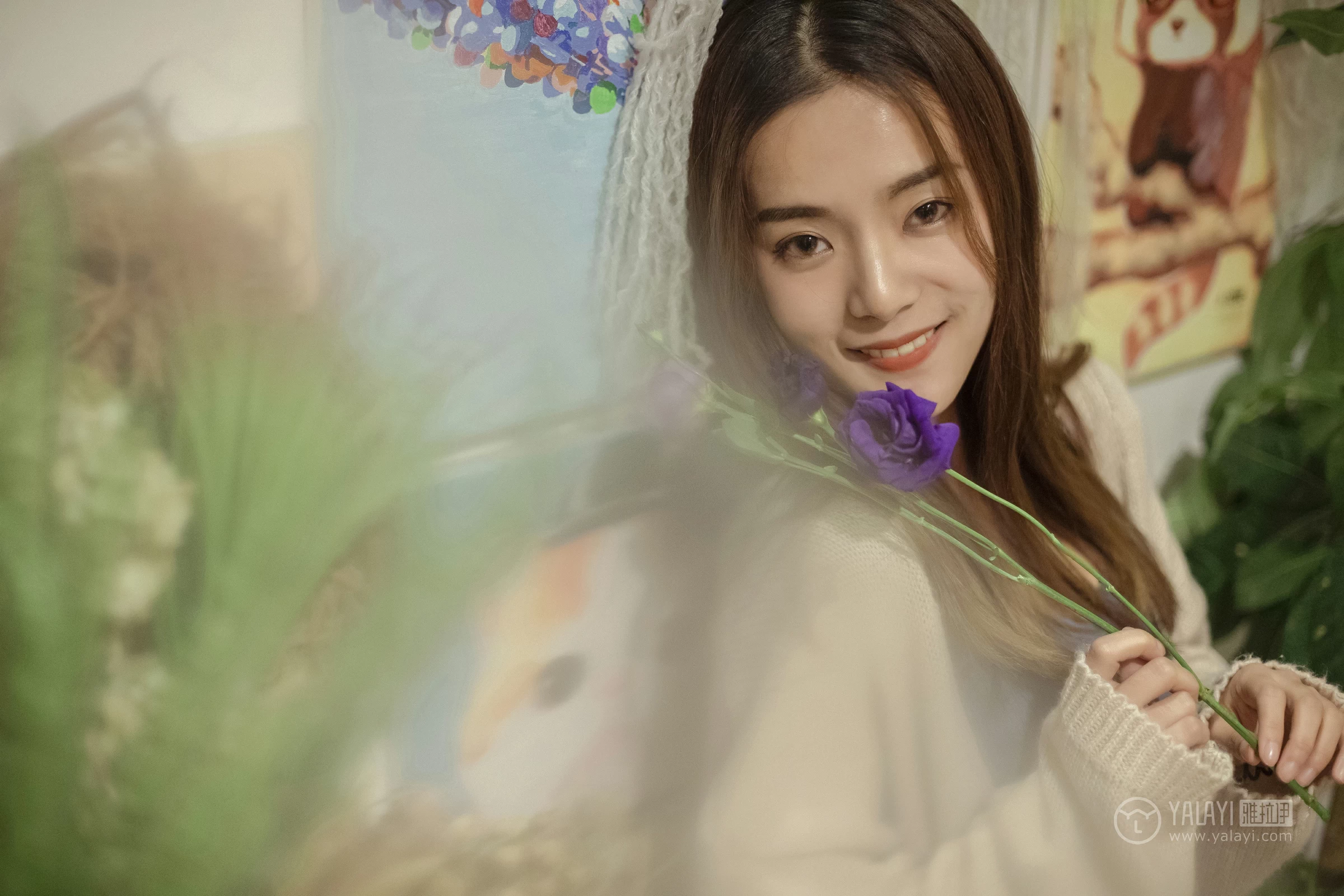 [YALAYI雅拉伊]No.175 不如和我虚度时光 白日梦 米色外套加灰色吊带连衣裙性感私房写真集第13张