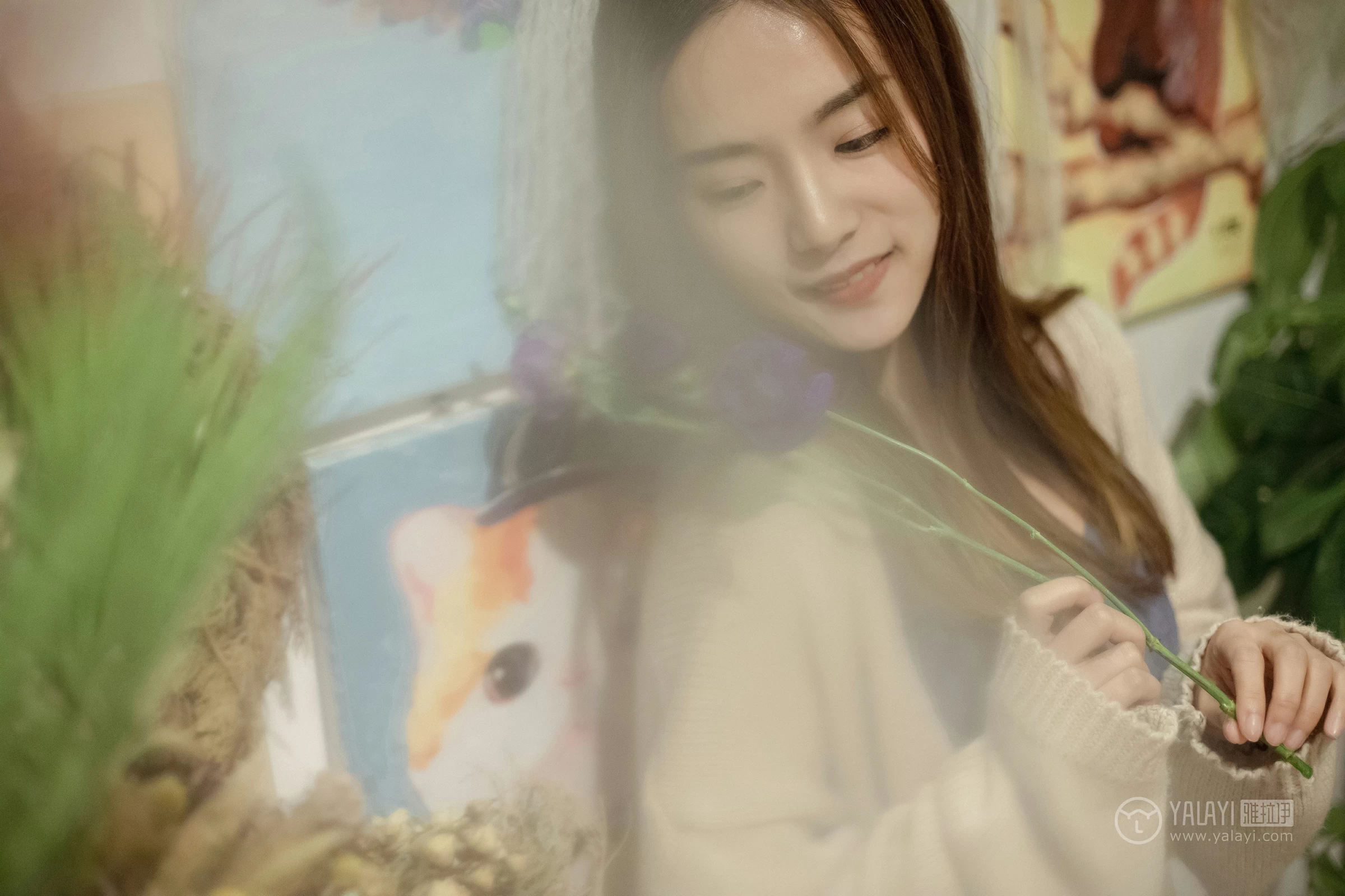 [YALAYI雅拉伊]No.175 不如和我虚度时光 白日梦 米色外套加灰色吊带连衣裙性感私房写真集第13张