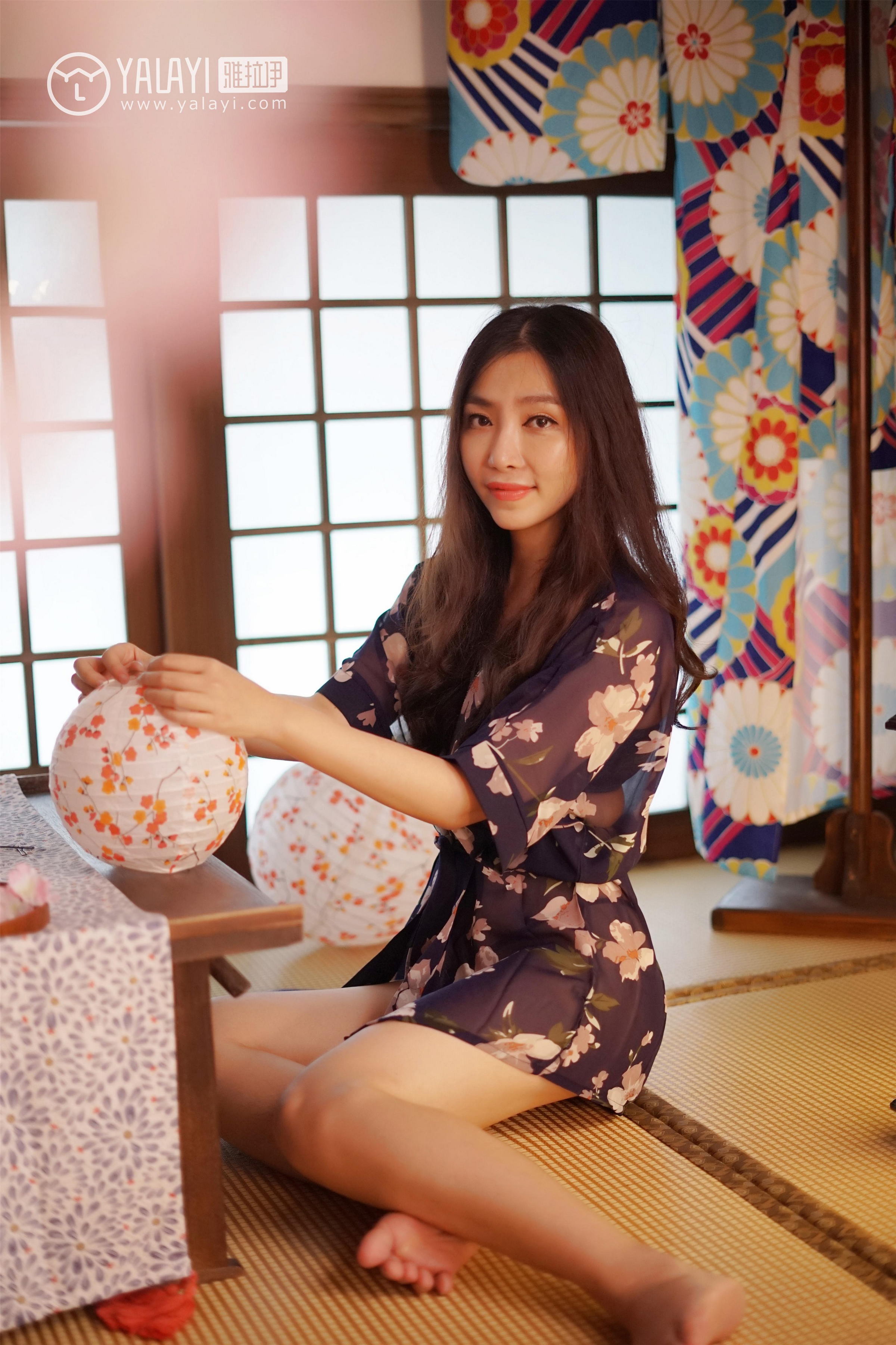 [YALAYI雅拉伊]NO.016 和服之韵 沈紫云 黑色透视和服性感私房写真集第6张