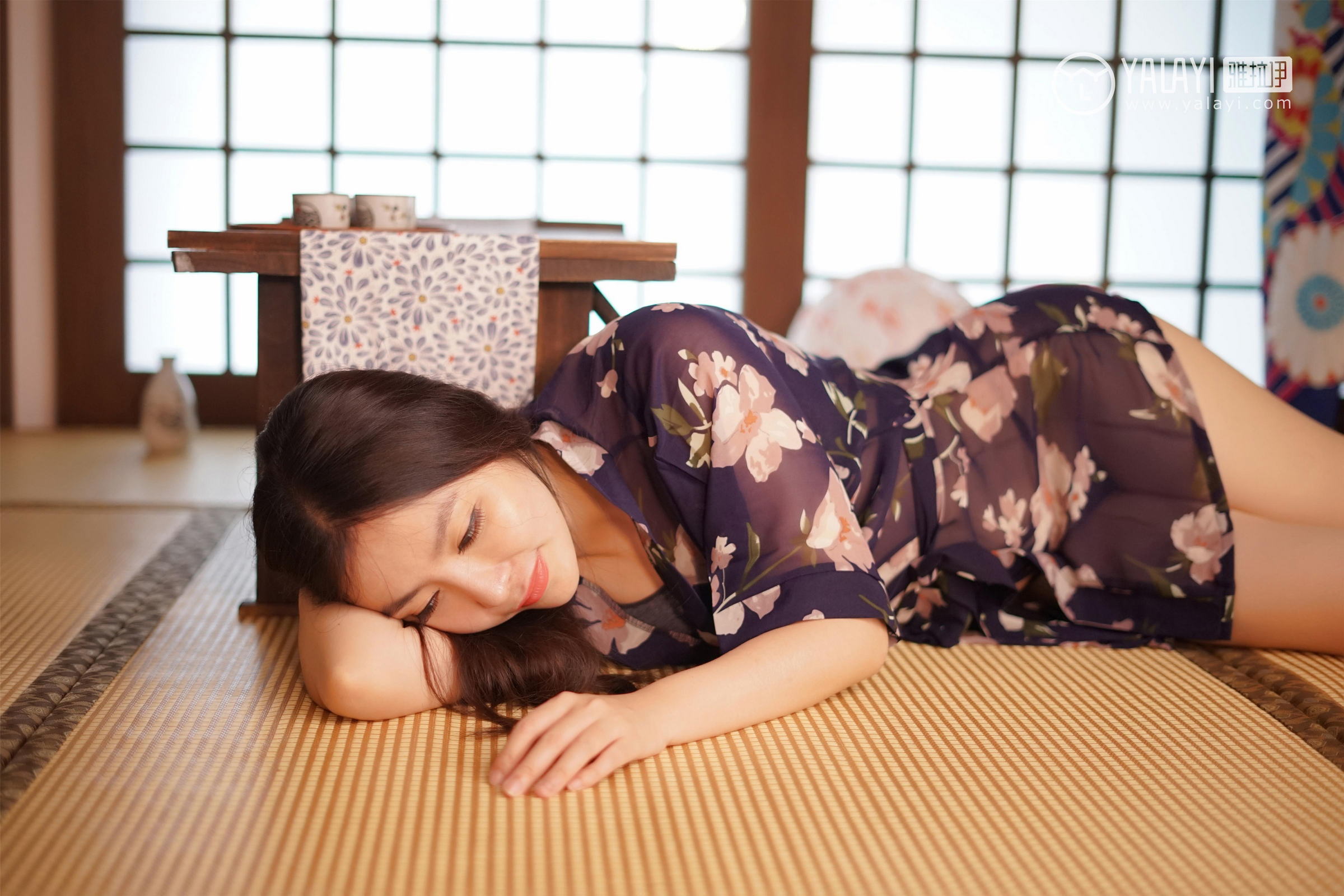 [YALAYI雅拉伊]NO.016 和服之韵 沈紫云 黑色透视和服性感私房写真集第8张