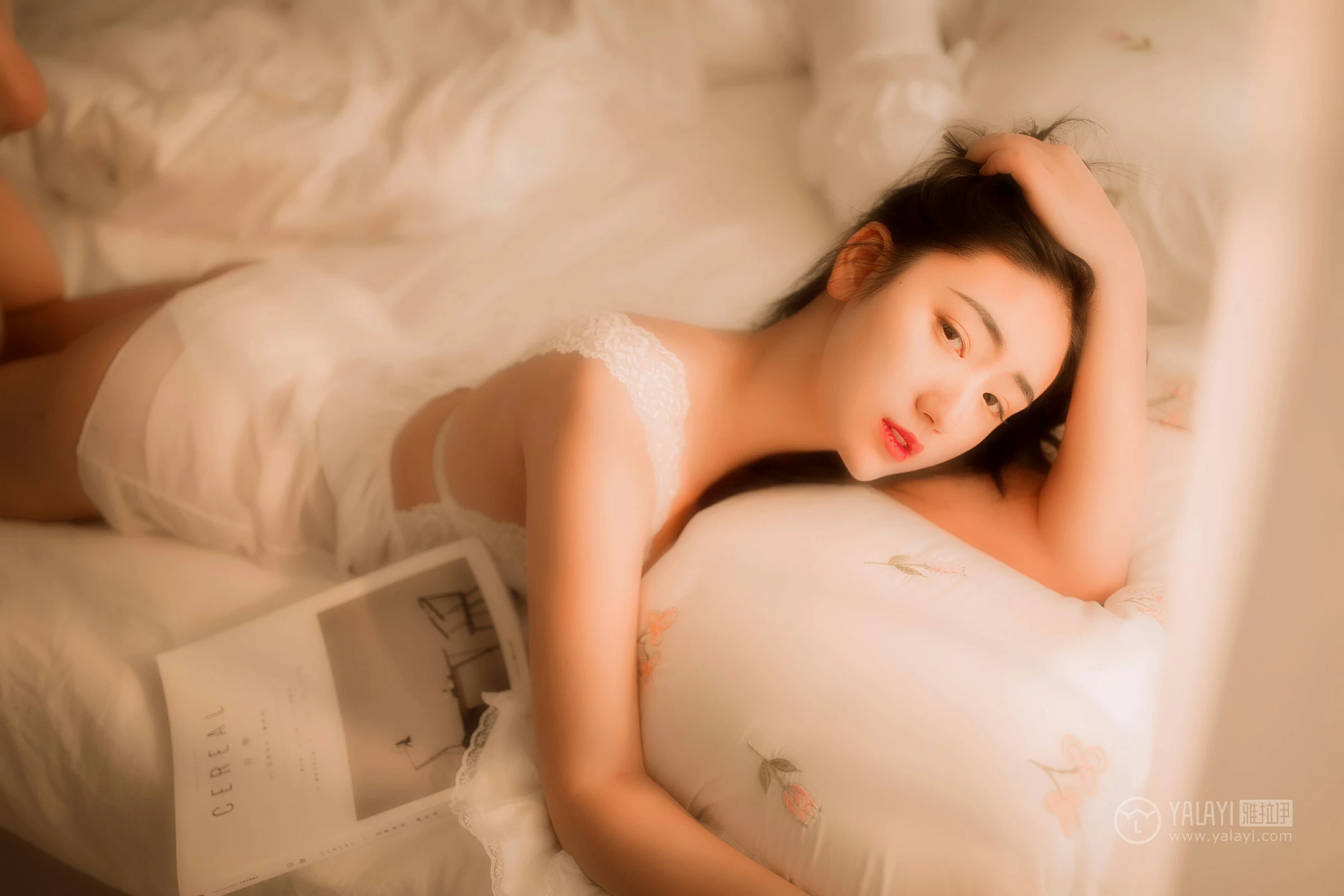 [YALAYI雅拉伊]No.208 闺房 水月沙子 白色透视情趣蕾丝睡衣裙性感私房写真集第6张