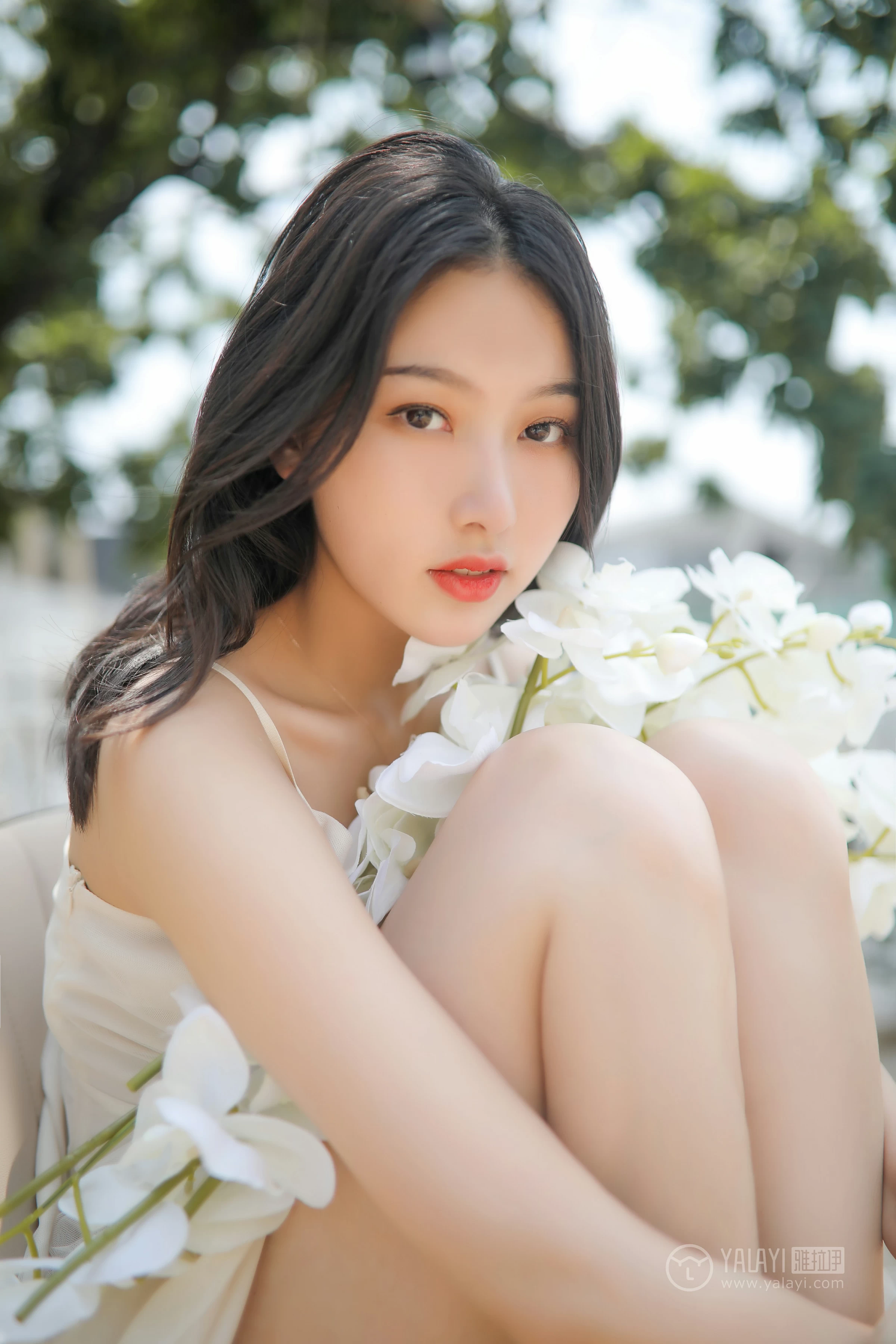 [YALAYI雅拉伊]No.310 听风 白璐 仙气飘飘 白色吊带连衣裙性感私房写真集第14张