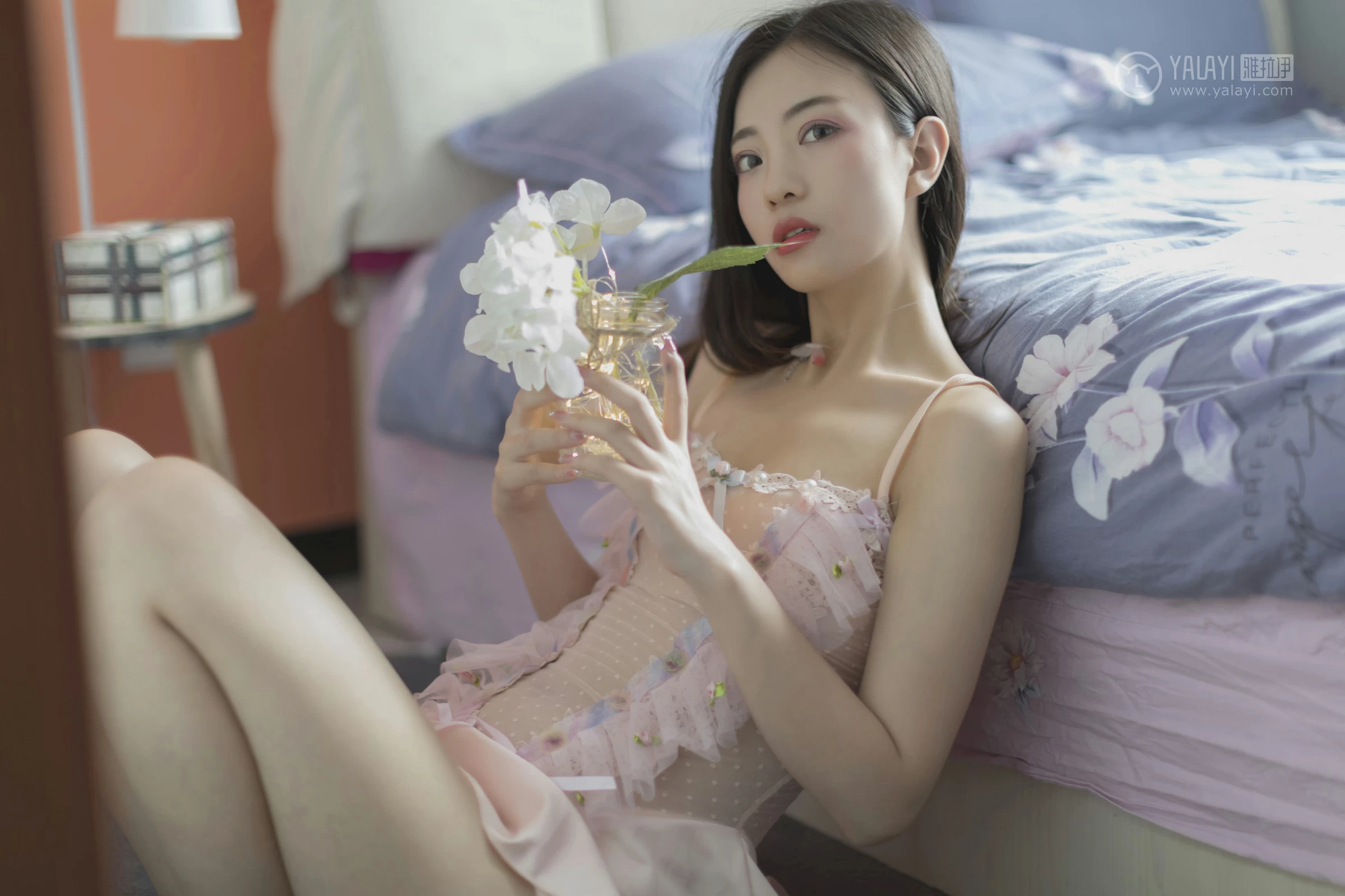 [YALAYI雅拉伊]No.311 花蝴蝶 高若童 粉色透视情趣内衣性感私房写真集第13张